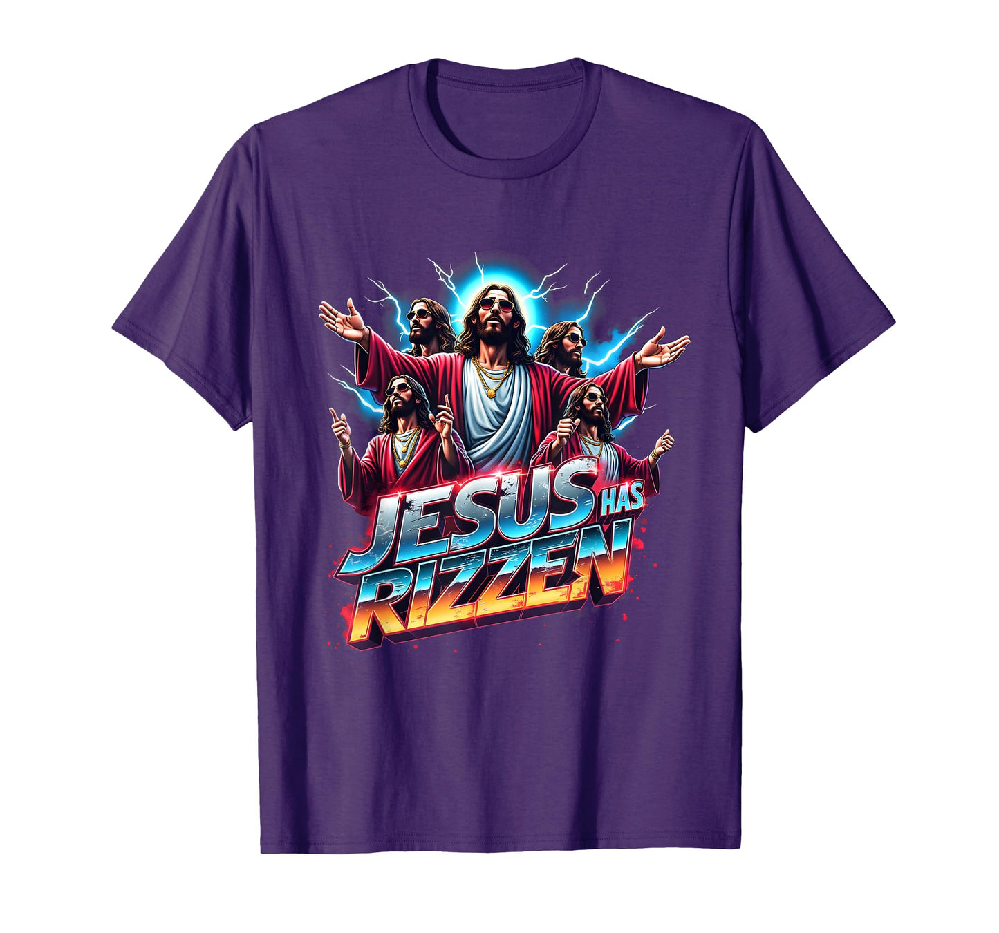 Jesus Has Rizzen He Is Rizzen Religious Jesus Lover Design T-Shirt
