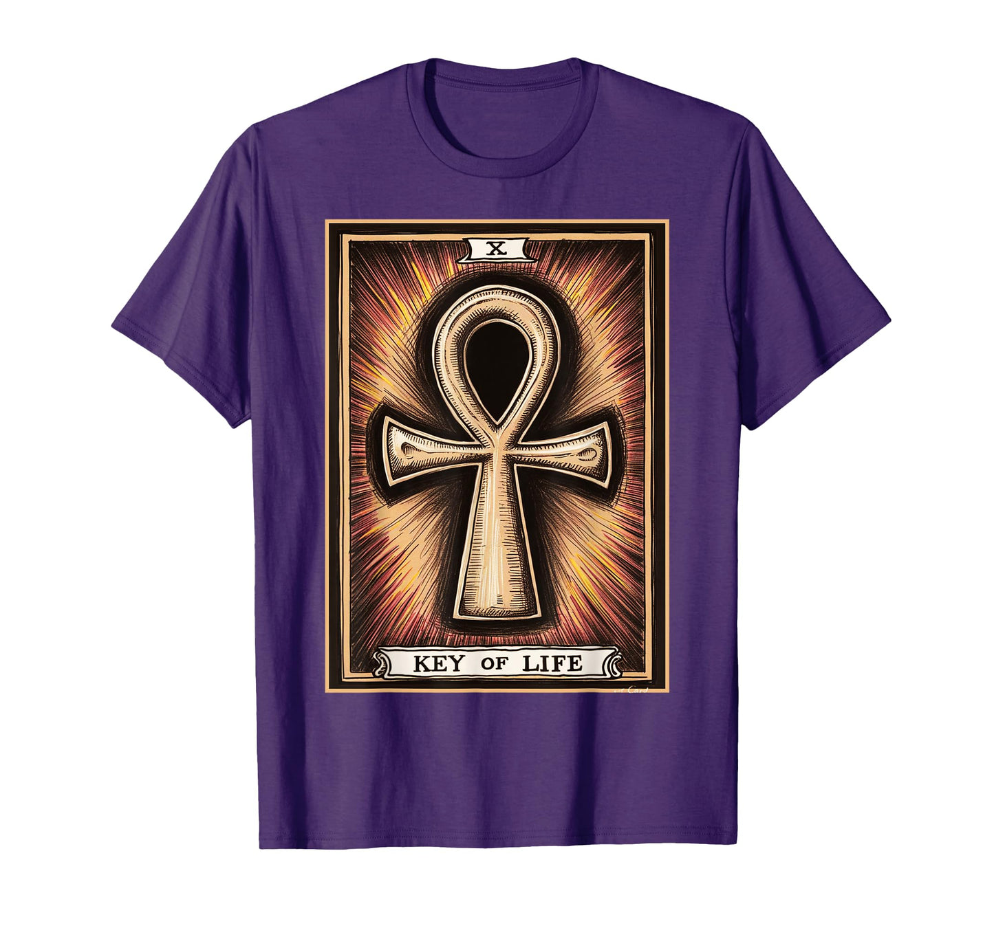 Kemetic Tarot Card Ancient Egypt Egyptian Ankh Key Of Life T-Shirt