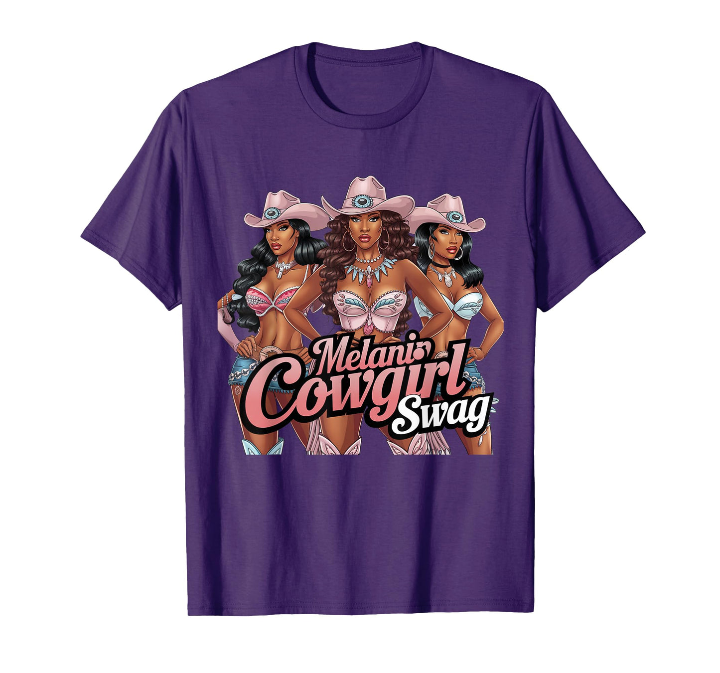 Melanin Cowgirls Swag African Melanin Cowgirl Black History T-Shirt