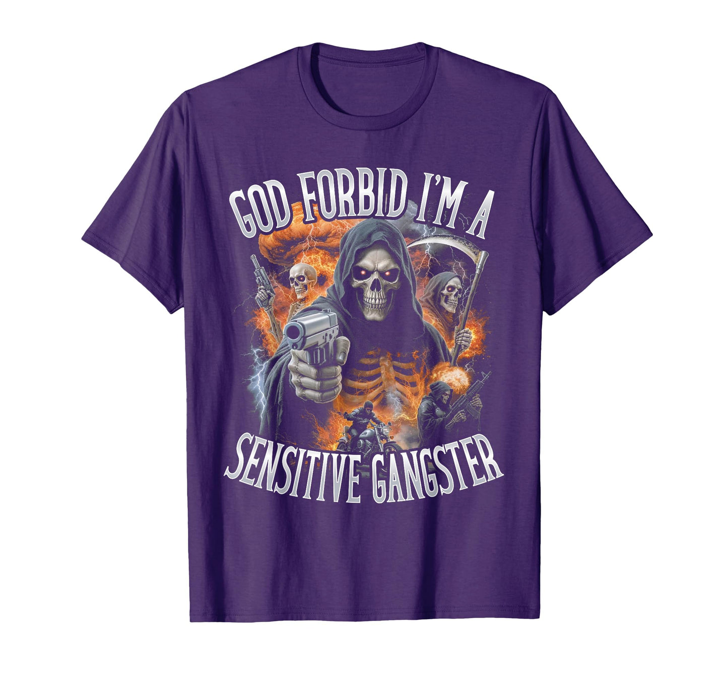God Forbid I'm A Sensitive Gangster Funny Bootleg T-Shirt