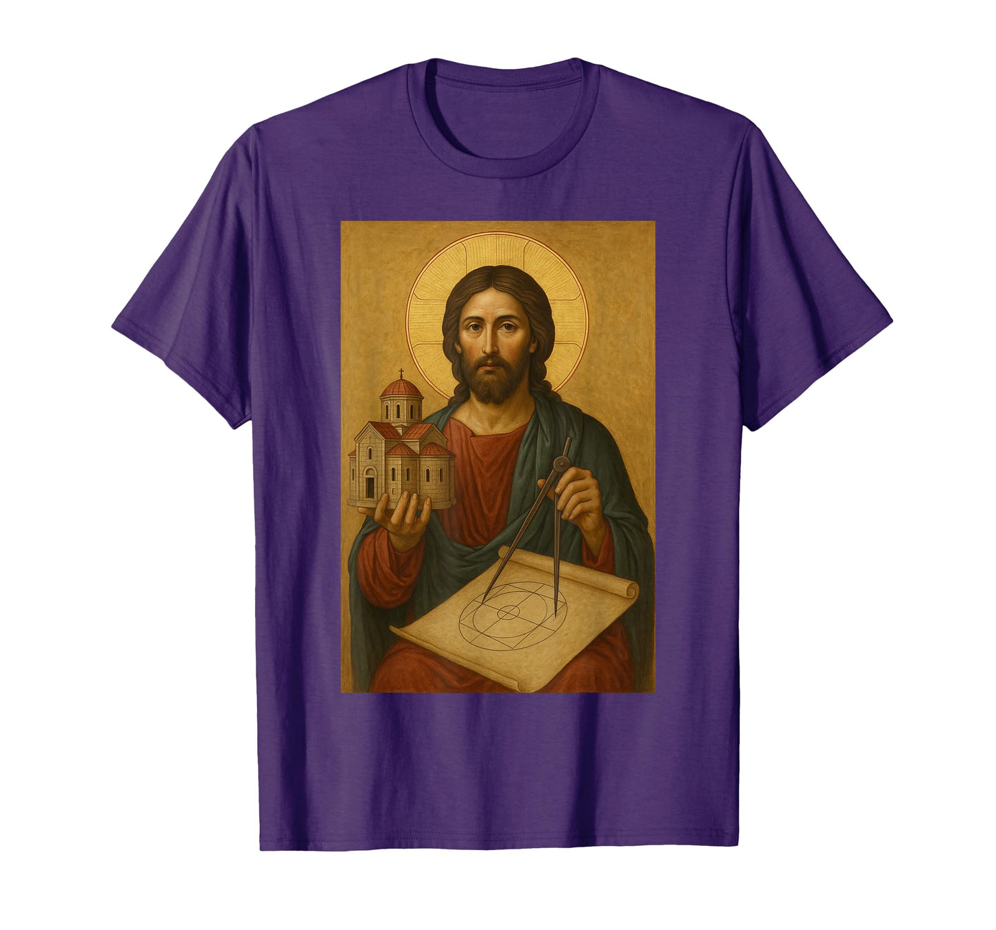 Greek Orthodox Icon Jesus Christ The Divine Architect T-Shirt