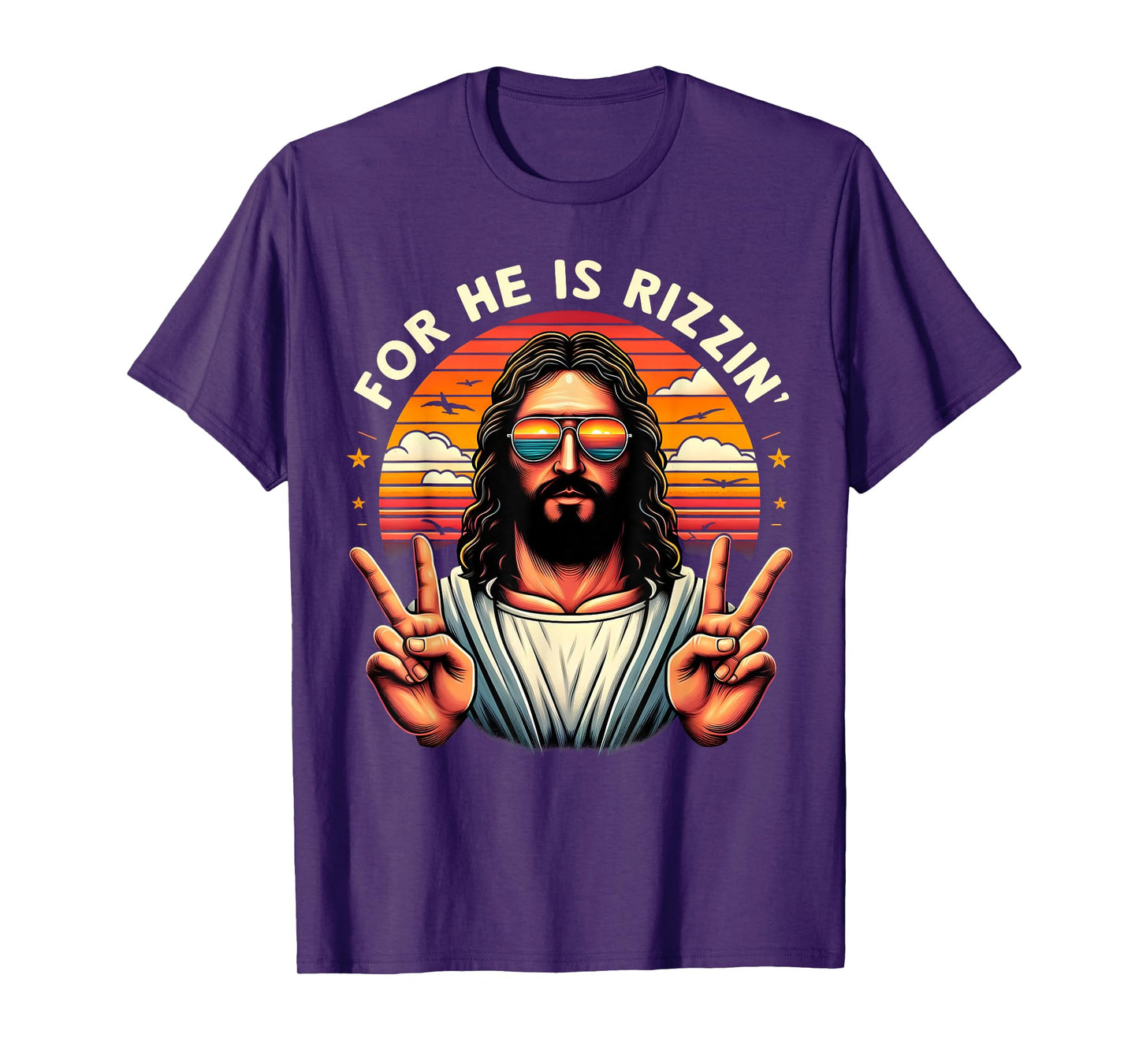 For He Is Rizzen Jesus Is Rizzen Christian Jesus Jokes T-Shirt