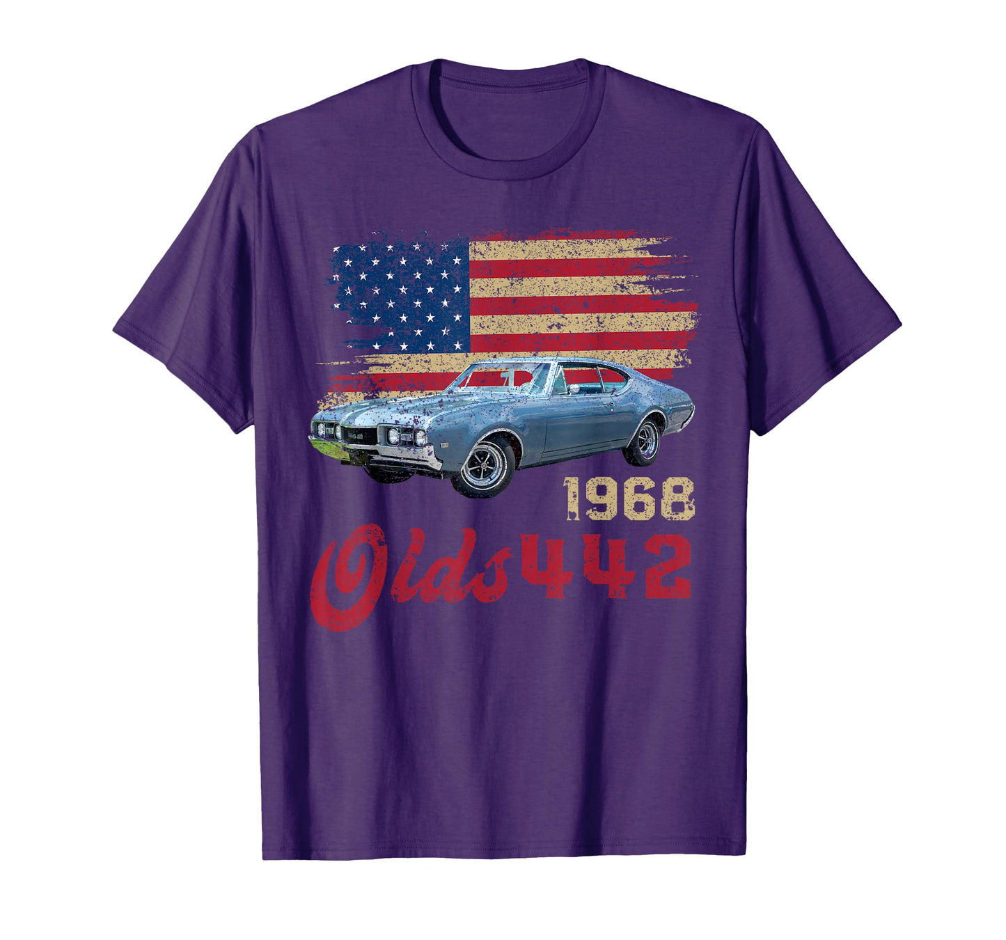 Jersey Style Olds 442 68 1968 Loves Old School Muscle Cars T-Shirt