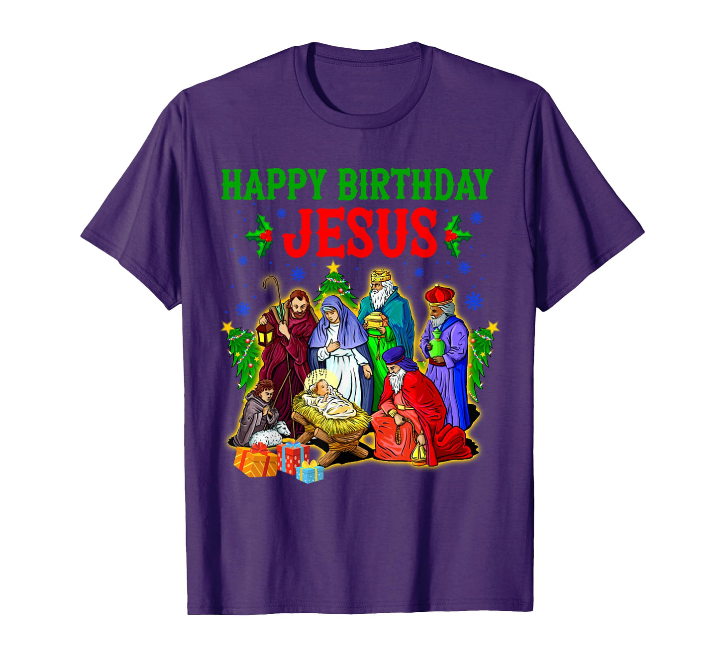 Merry Christmas Christian Happy Birthday Jesus Christ Xmas T-Shirt
