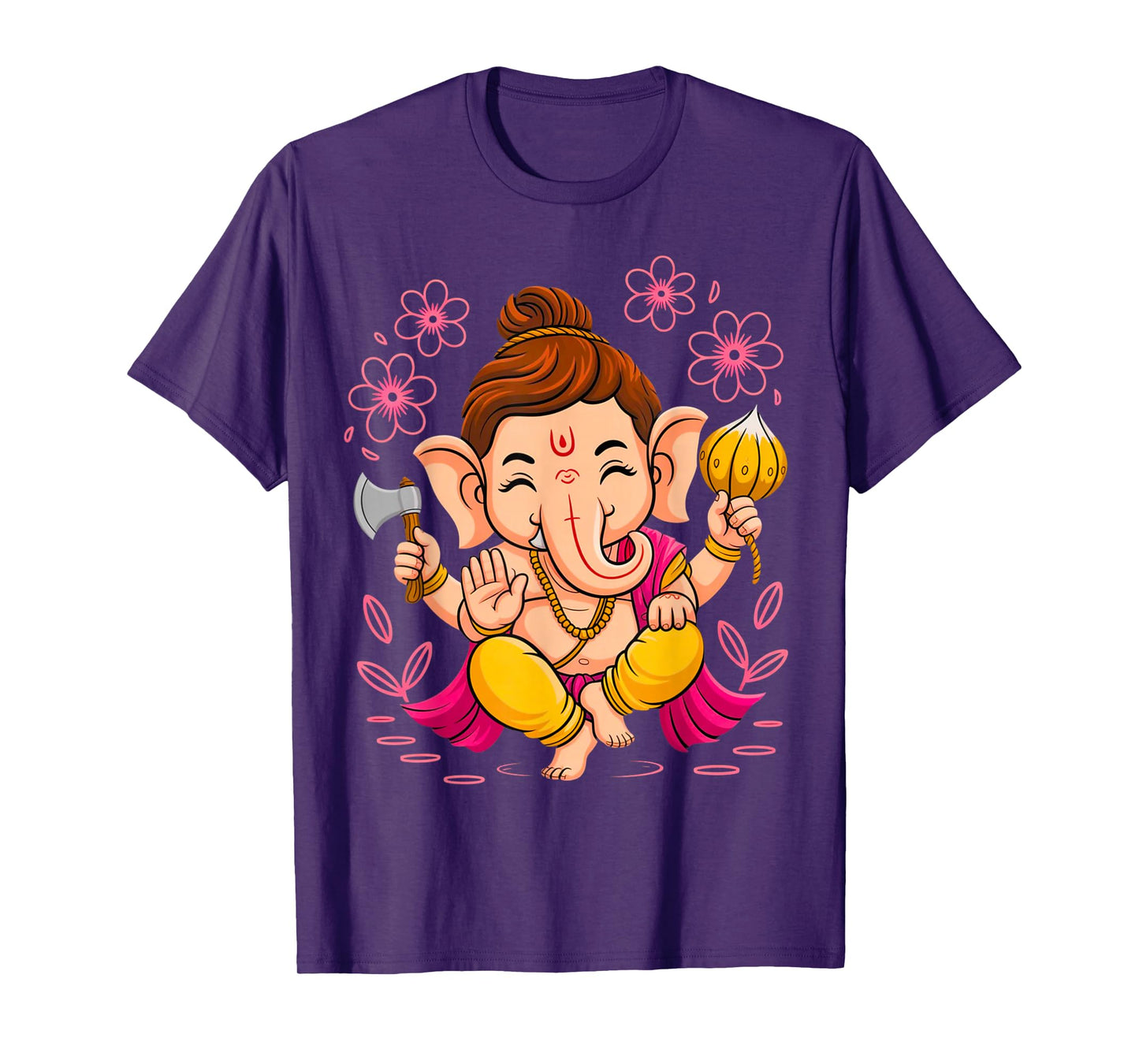 Hindu Ganesha Puja Elephant God India Meditation Yoga Murti T-Shirt