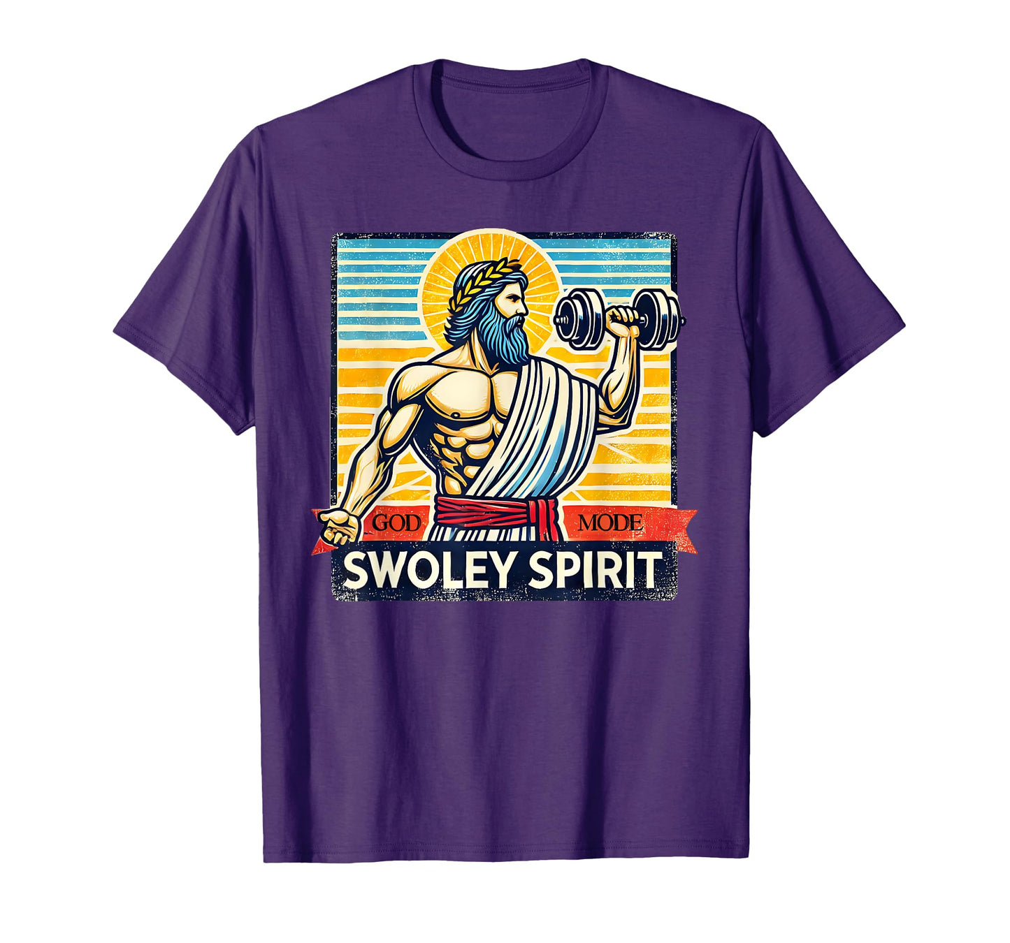 Funny Jesus Swollen Spirit Workout Weightlifting Tee T-Shirt