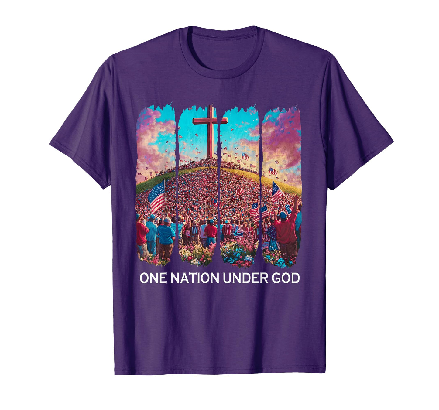 One Nation Under God - Christian America for 4th Of July T-Shirt
