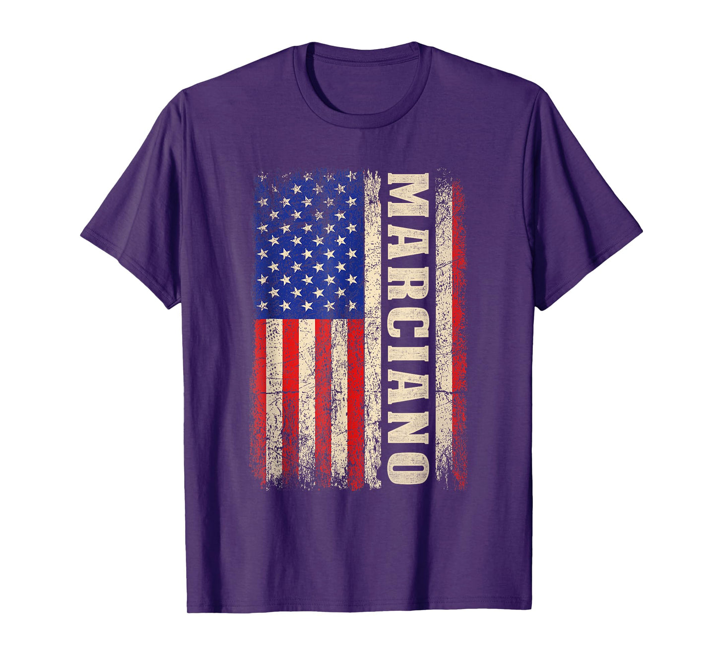MARCIANO Last Name Shirt MARCIANO Name American Flag T-Shirt