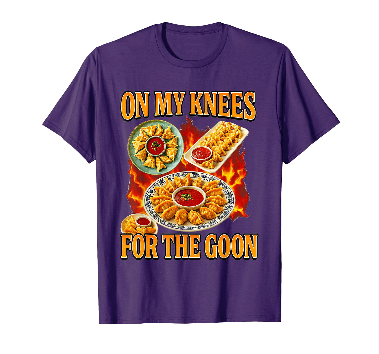 On My Knees For The-Goon Funny Crab Rangoon Meme Bootleg T-Shirt