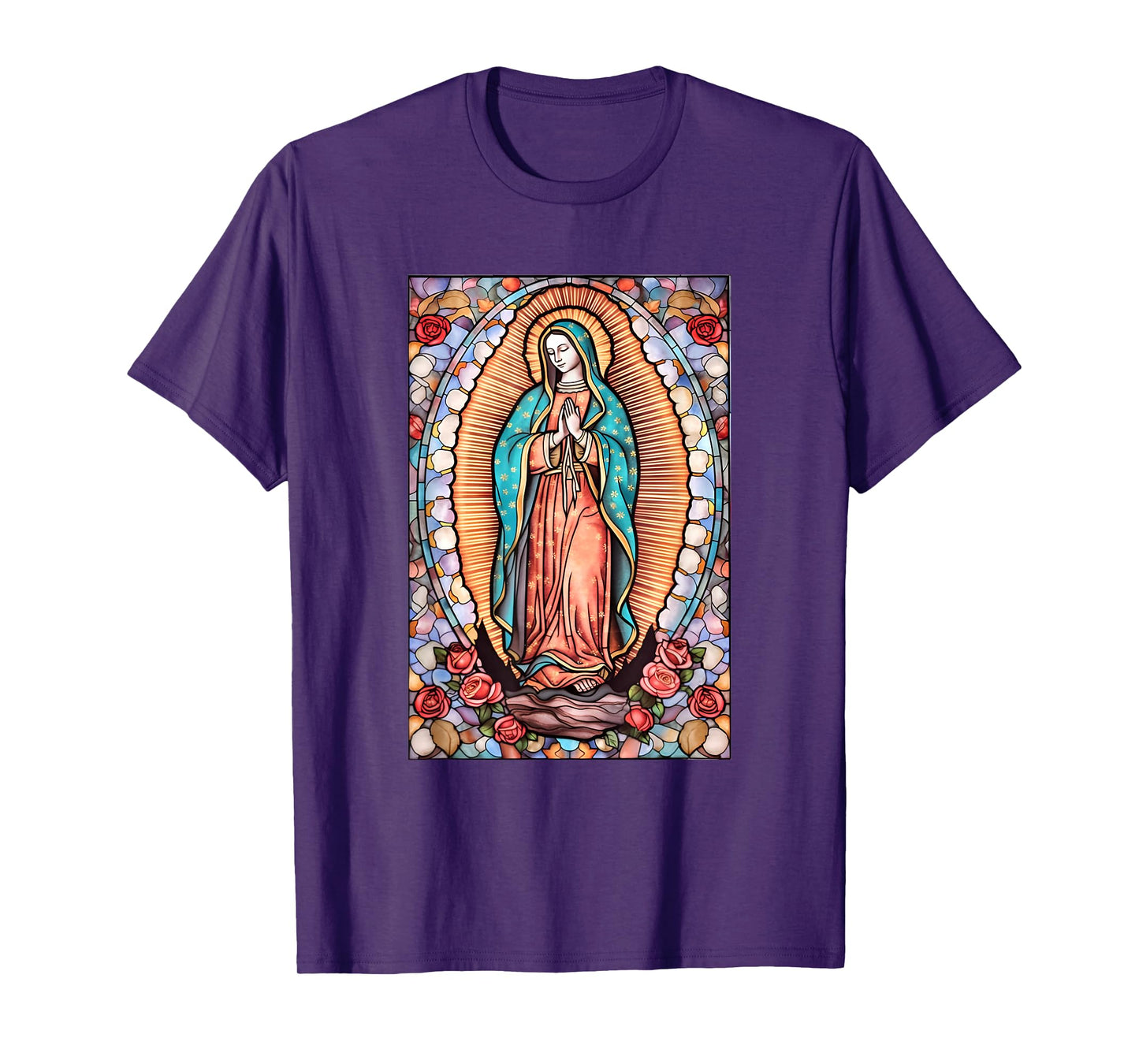 Blessed Christian Women Accessories Girls Cute Virgin Mary T-Shirt