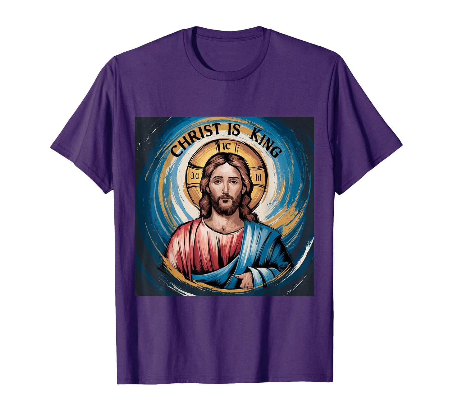 Obvious Logic Christ is King King T-Shirt, Unisex-Adults, Unisex-Kids, Black, Small, Short Sleeve, T-Shirt