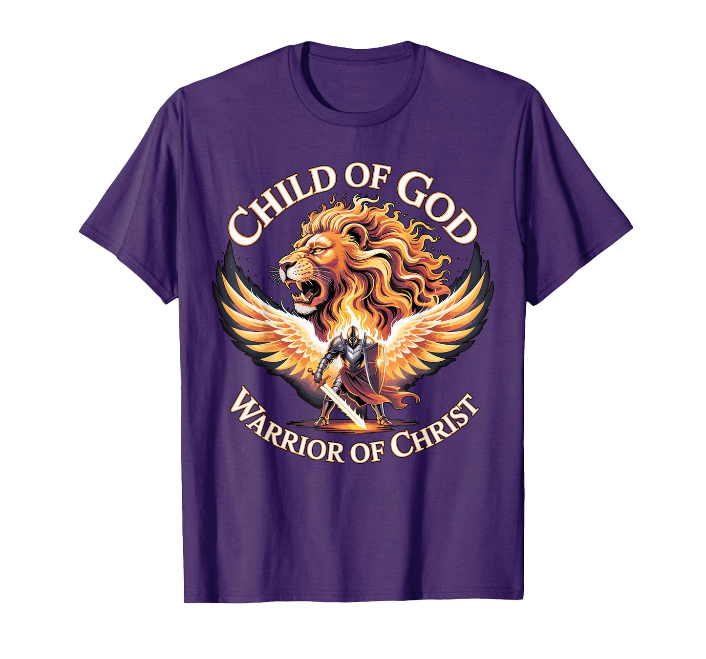 Child of God Warrior of Christ Christian Lion T-Shirt