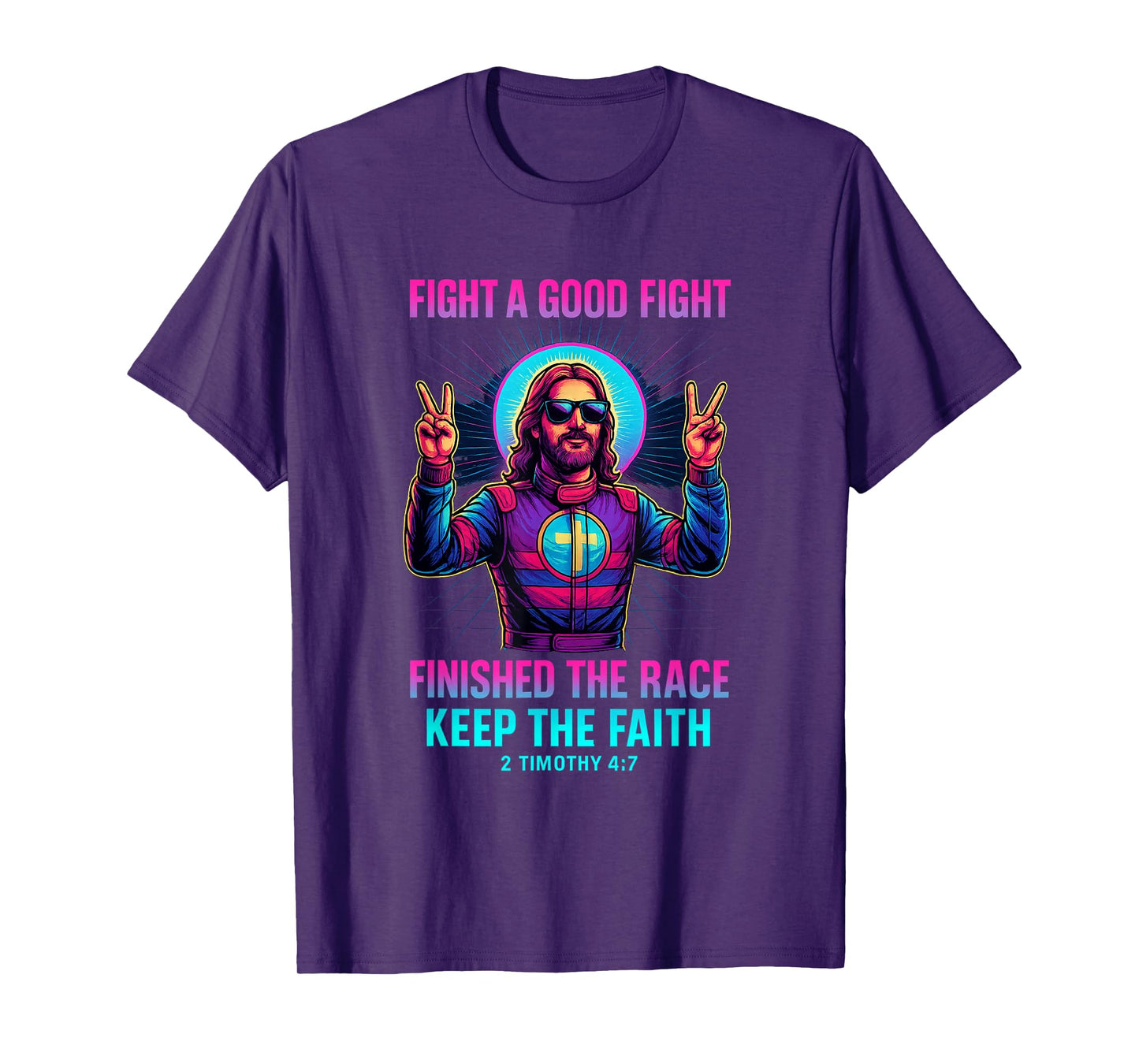 Retro Christian Quote Keep The Faith 2 Timothy 4:7 T-Shirt