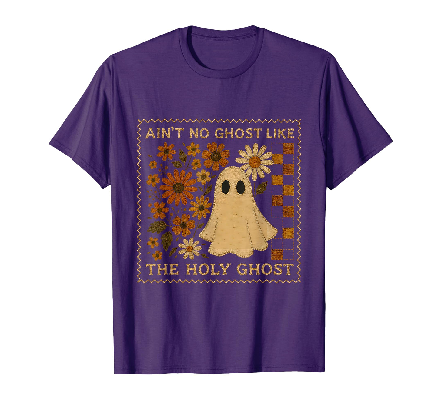 Holy Ghost Funny Fall Floral Retro Christian Faith Humor T-Shirt