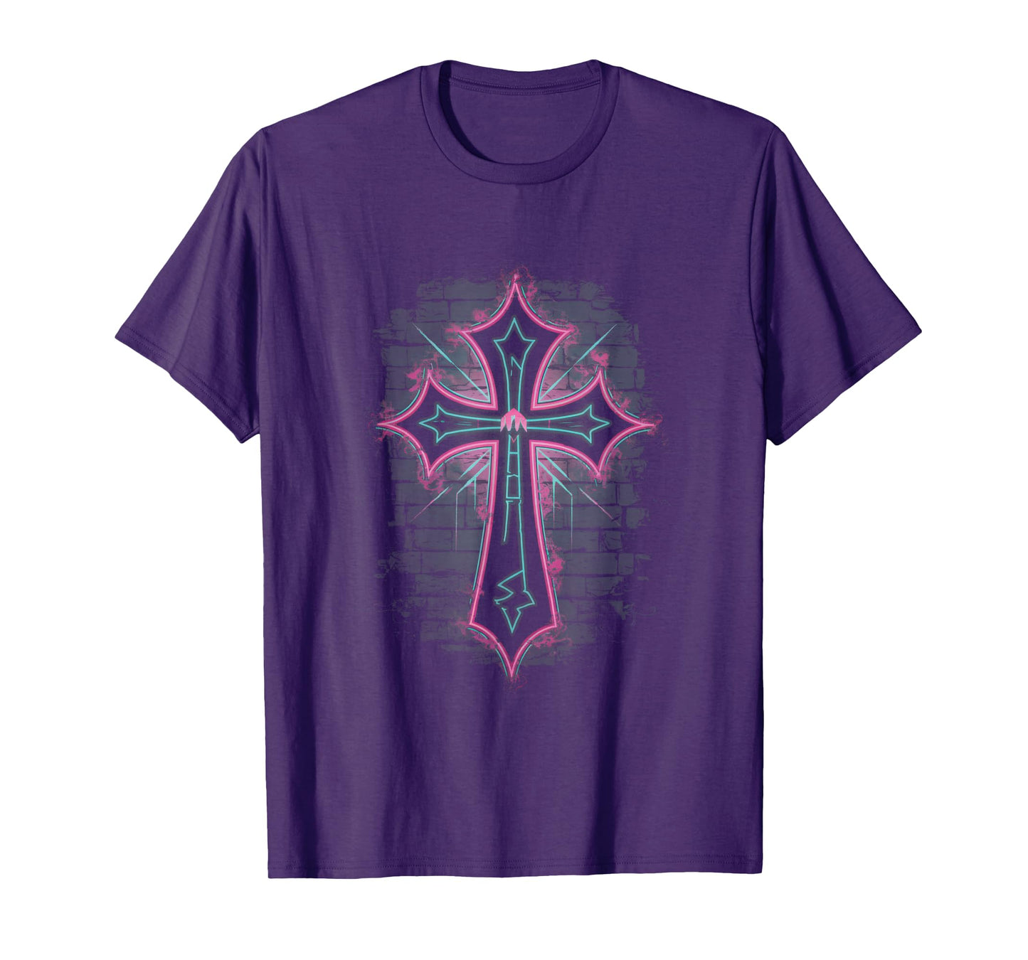 Gothic cross Religious Cyberpunk T-Shirt