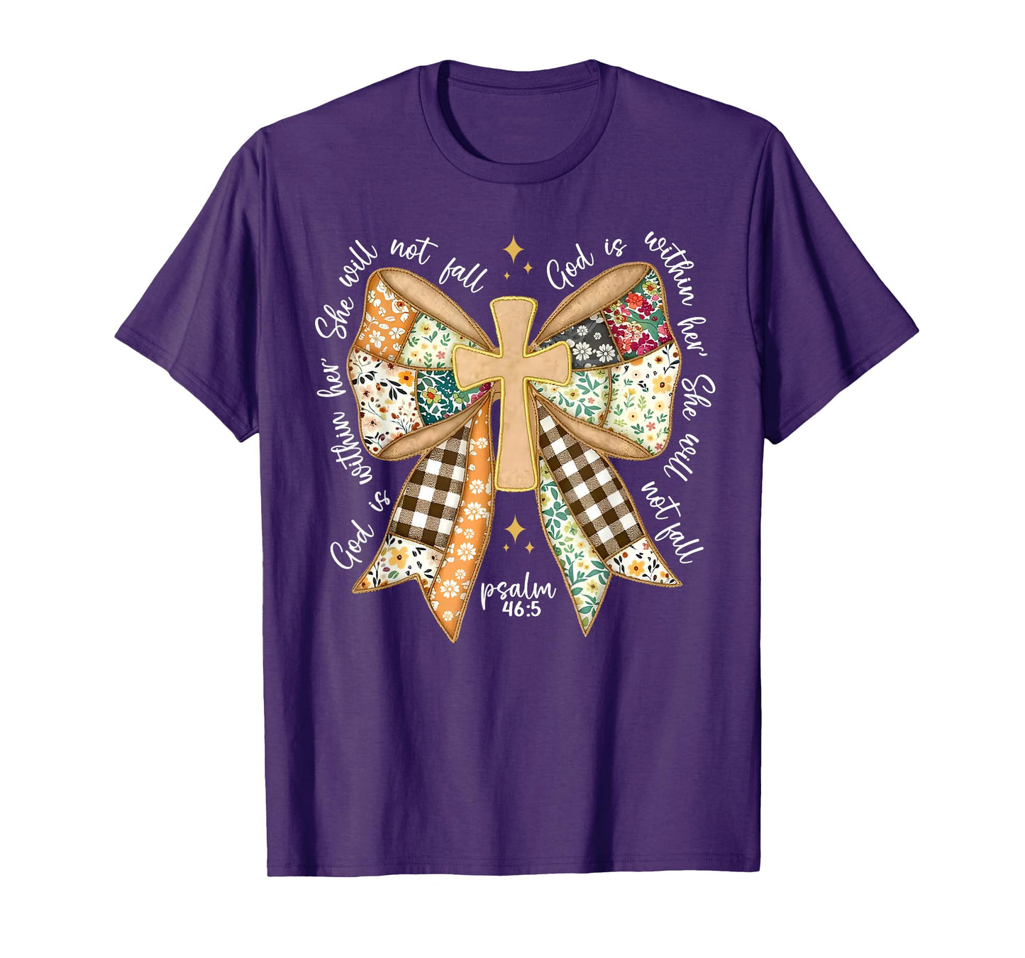 Jesus God is Within Her Coquette Christian Faith Cute T-Shirt