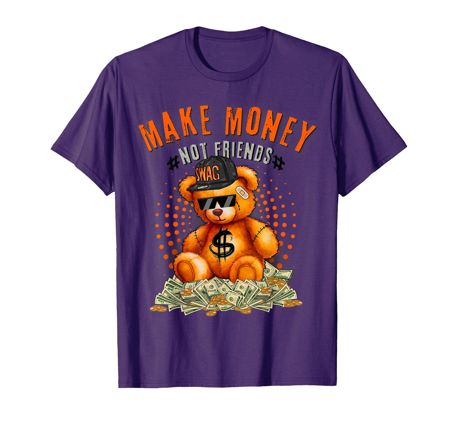 Trendy Olive Army Solar Orange Color match T-Shirt