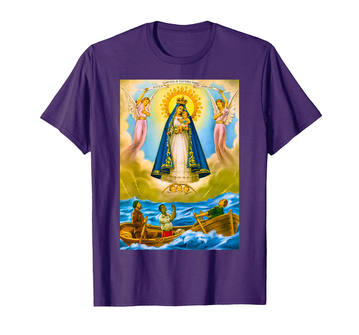 AfroCuban Religious Virgin Caridad del Cobre Cuba Santeria Oshun Unisex-Adults Black T-Shirt
