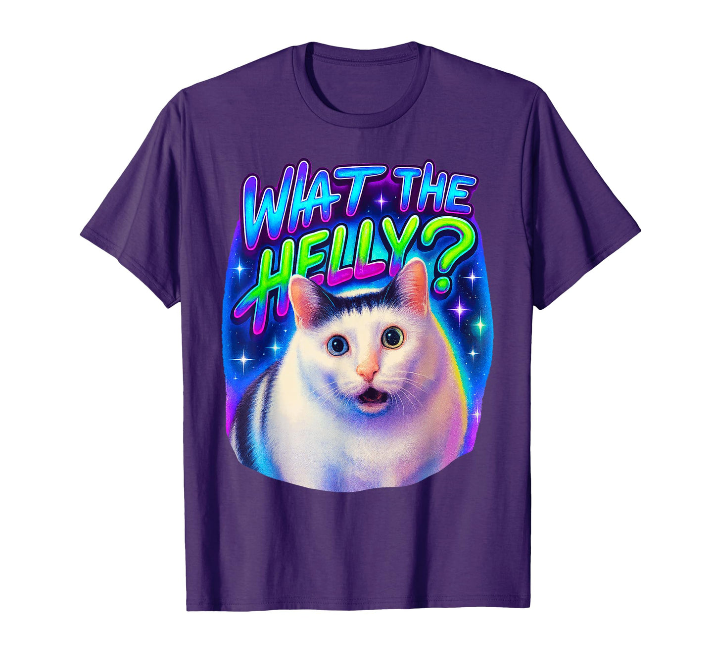 What The Helly Ironic Meme Cat Brainrot Quote Gen Z Alpha T-Shirt