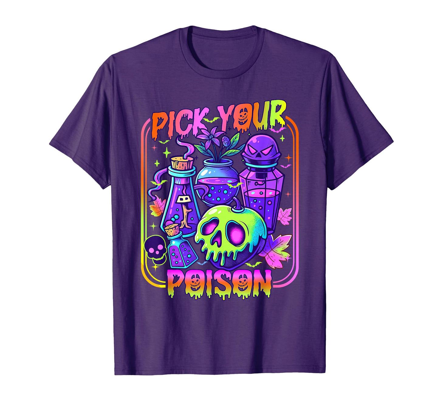 Pick Your Poison Happy Halloween Day Party Spooky Funny T-Shirt