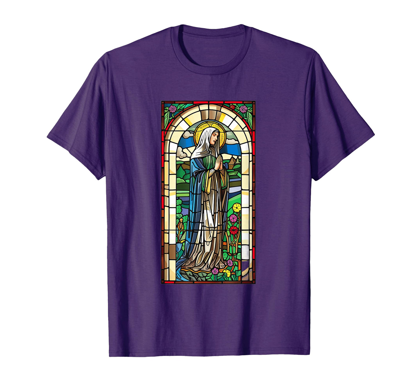 Saint Brigid Of Kildare Stained Glass Window T-Shirt