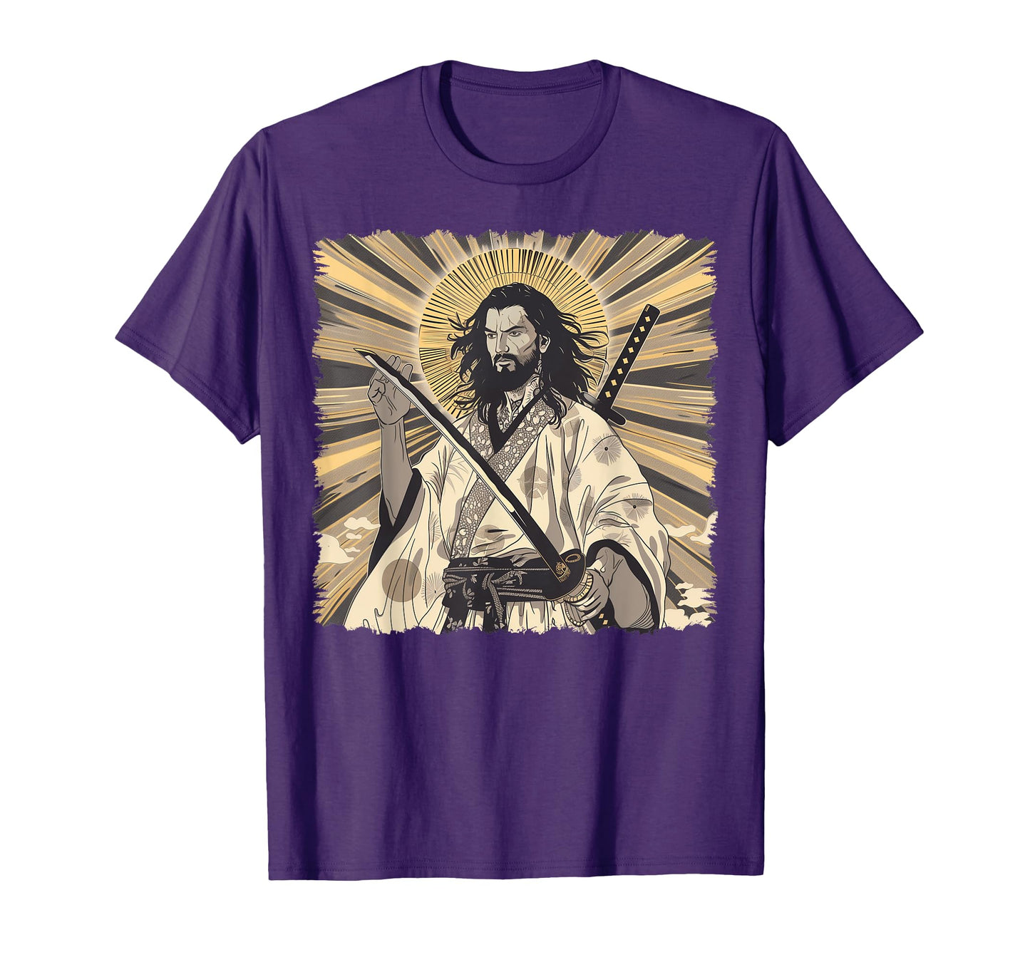 Jesus Christian Religious Japanese Art Samurai T-Shirt