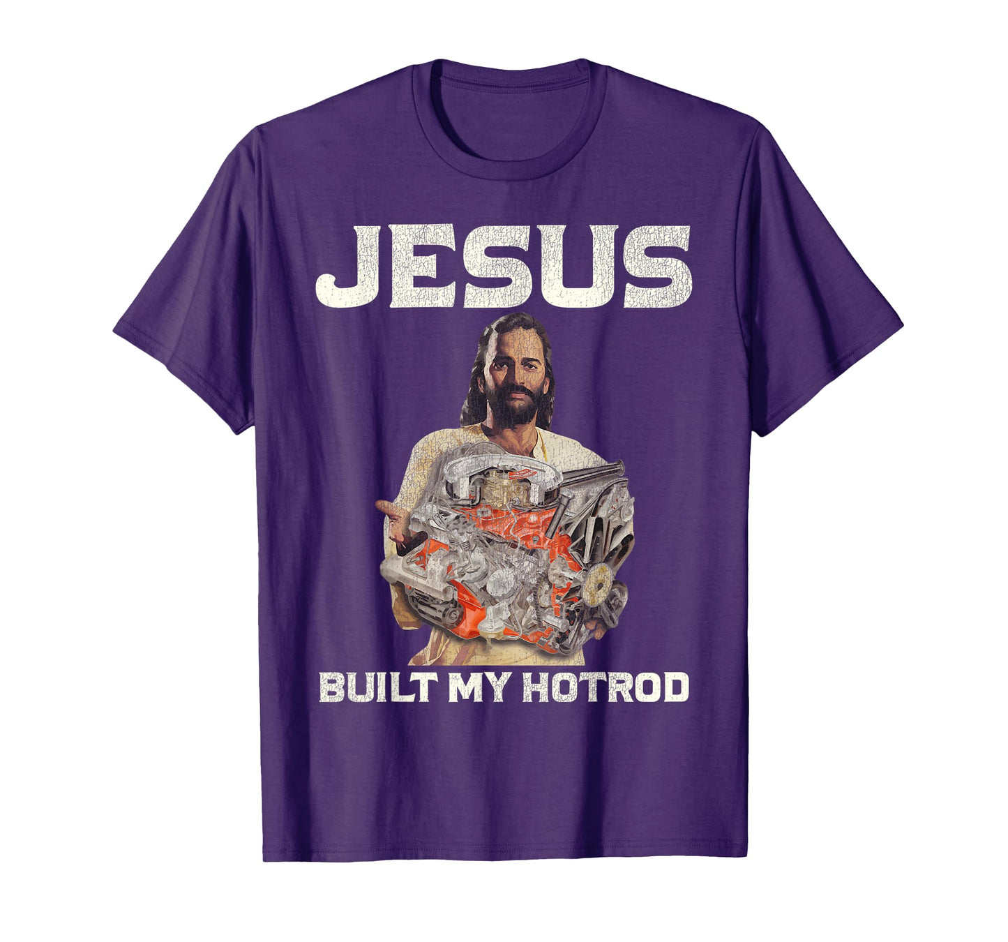 Vintage Jesus Built My Hotrod Jesus Christian T-Shirt