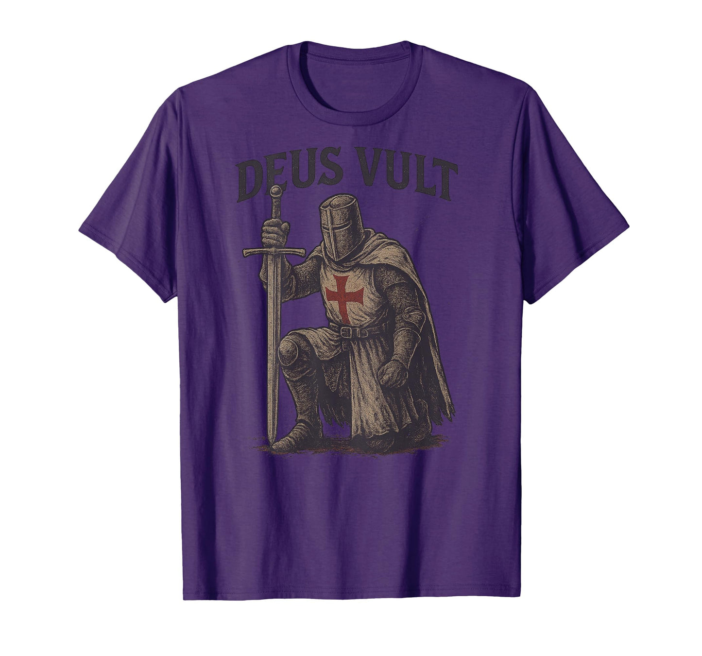 Deus Vult – Minimalist Latin Word for History- Back 002 T-Shirt