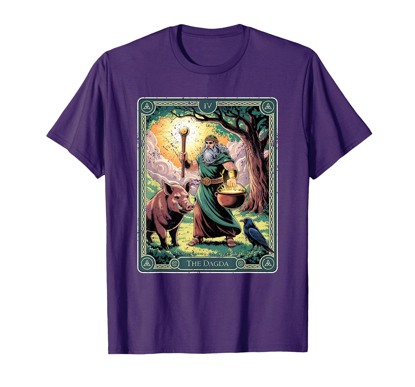 The Dagda Tarot Card Irish God of Strength and Harvest T-Shirt