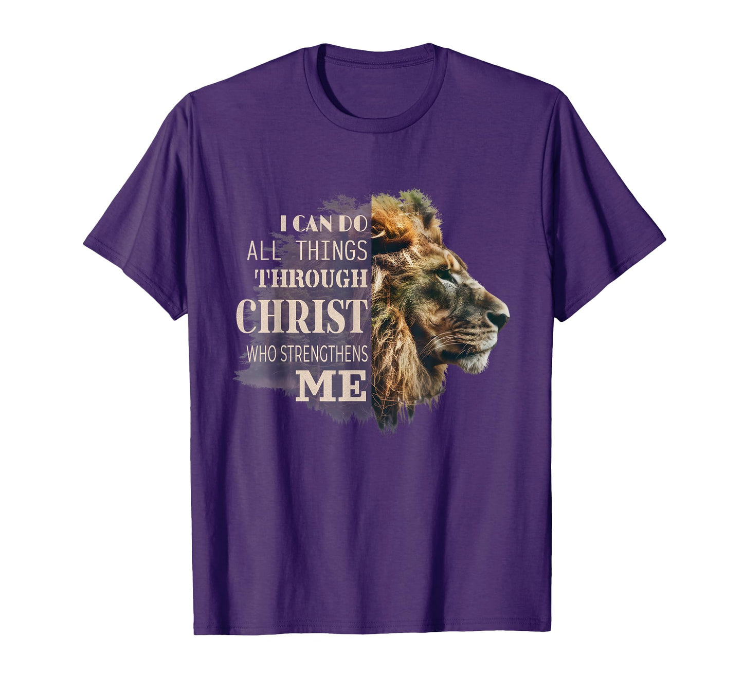 I Can Do All Things Through Christ Lion Faith Christian Gift T-Shirt