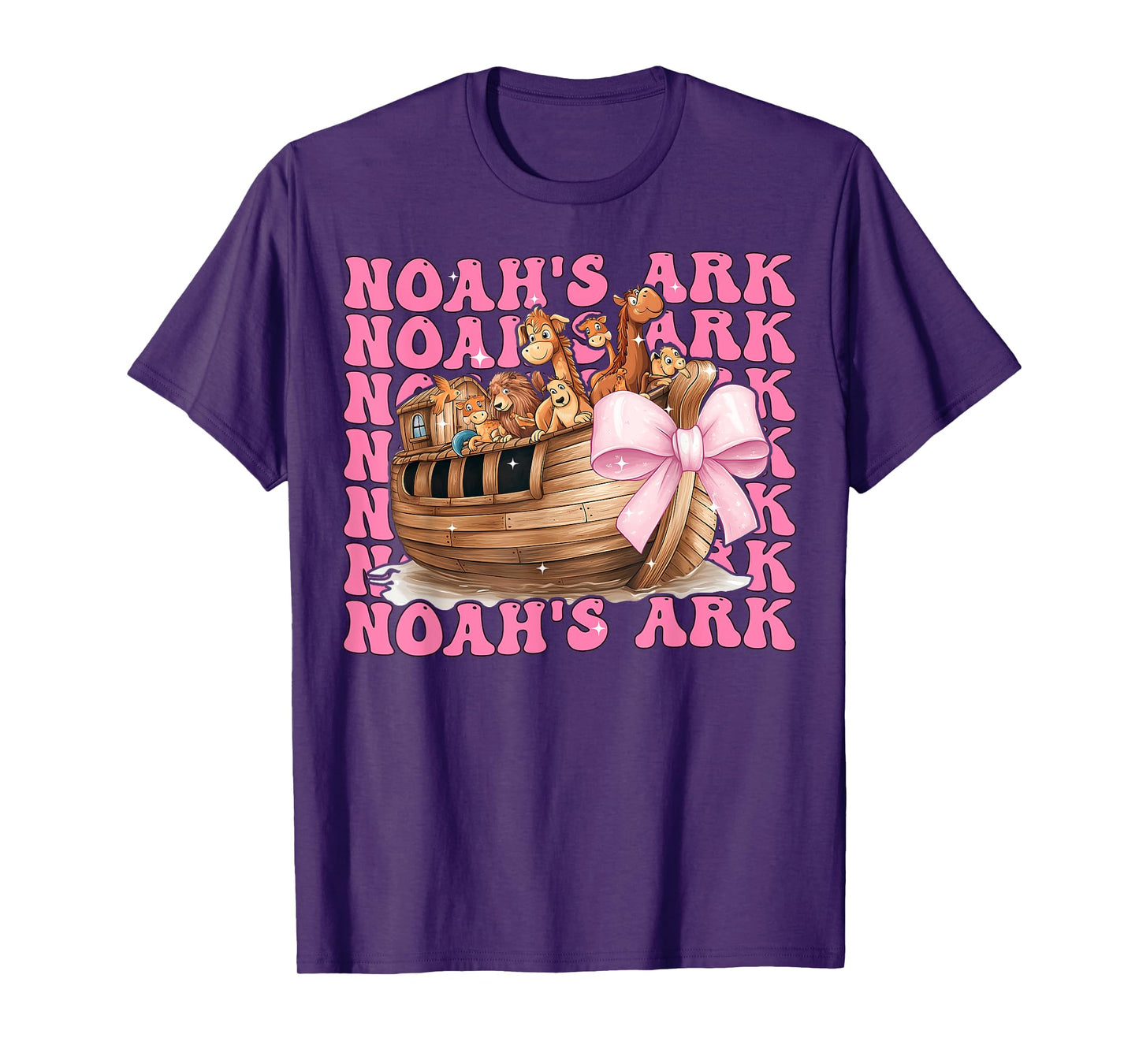 Coquette Bow Noah's Ark Christian Girl Mom Mama Mother's Day T-Shirt