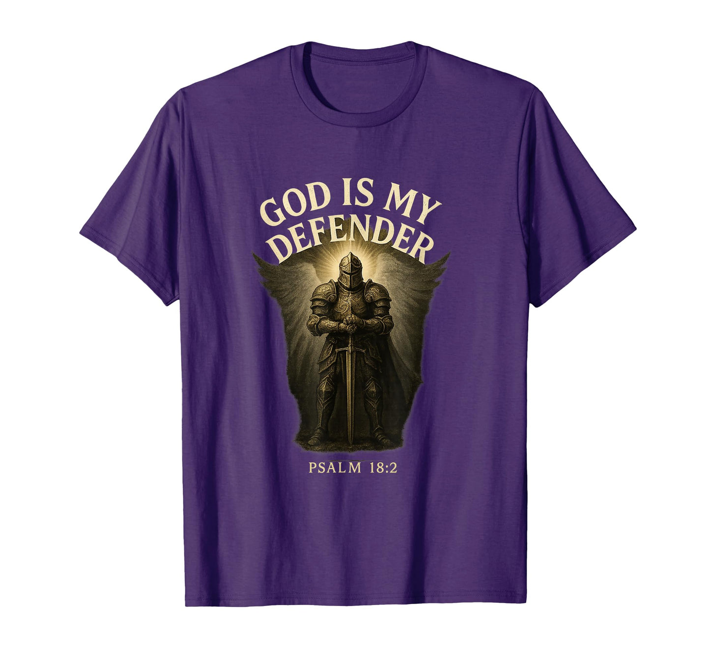 God is My Defender Psalm 18:2 Christian Armor | Religious T-Shirt