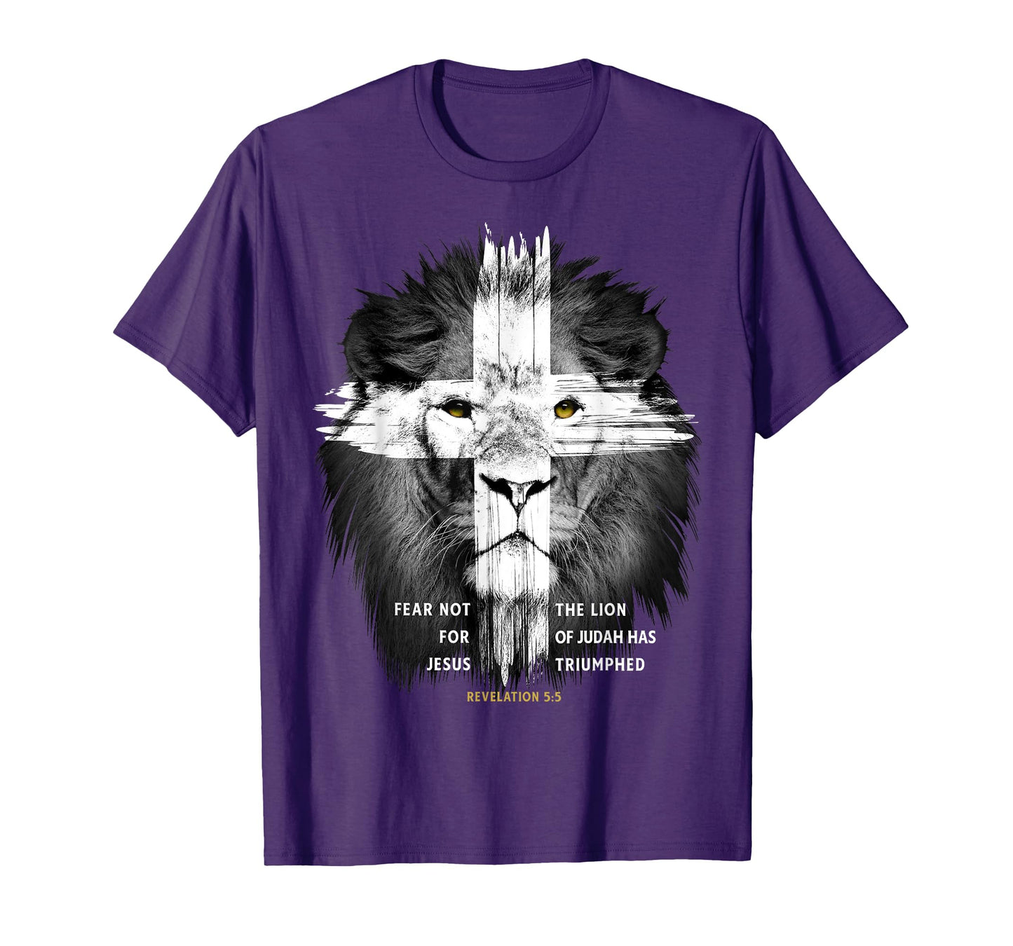 Lion Cross Jesus Christian Lord God Believer T-Shirt