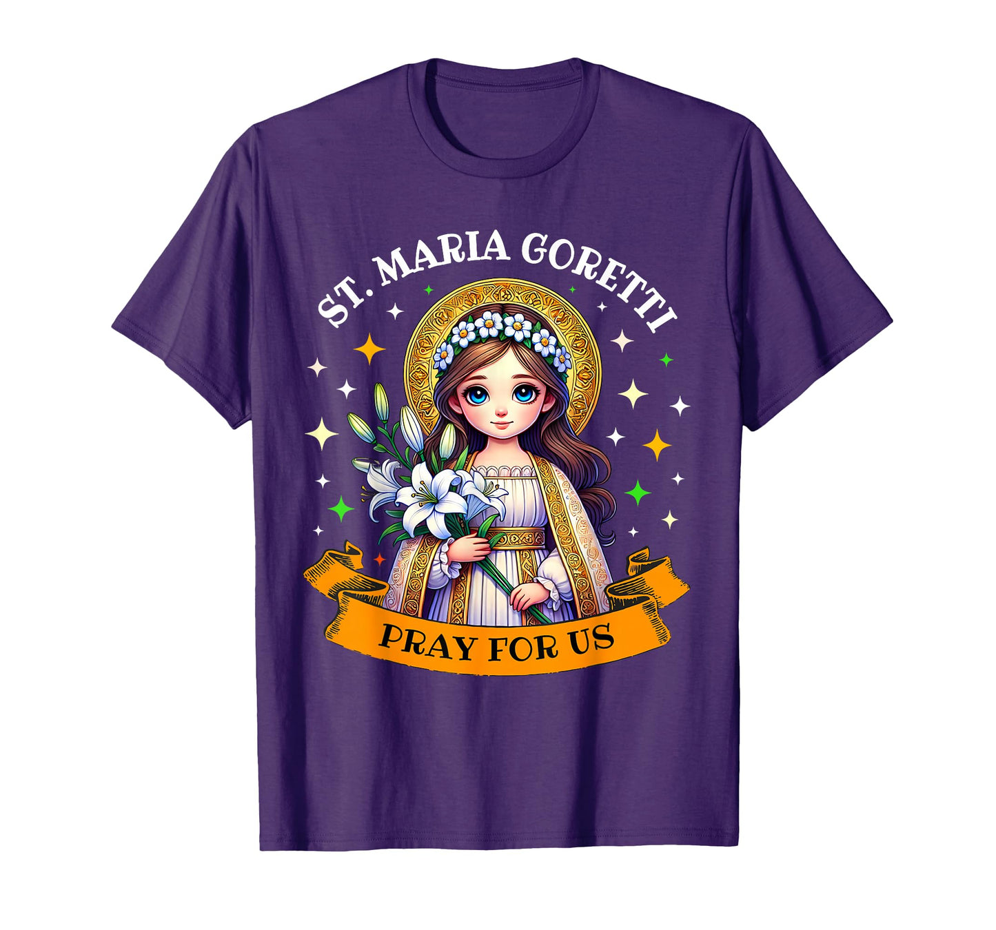 St Maria Goretti Lily Saints Catholic Saints for Children T-Shirt