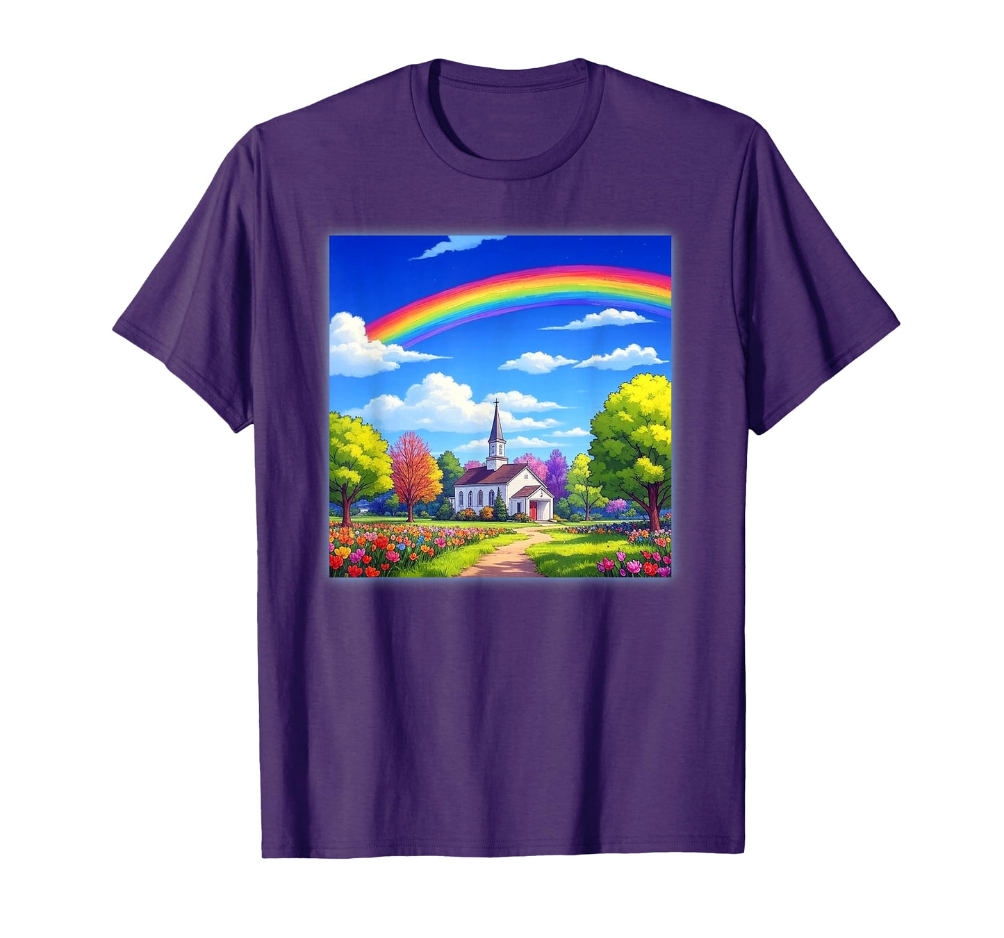 Christian Family Church with Rainbow T-Shirt