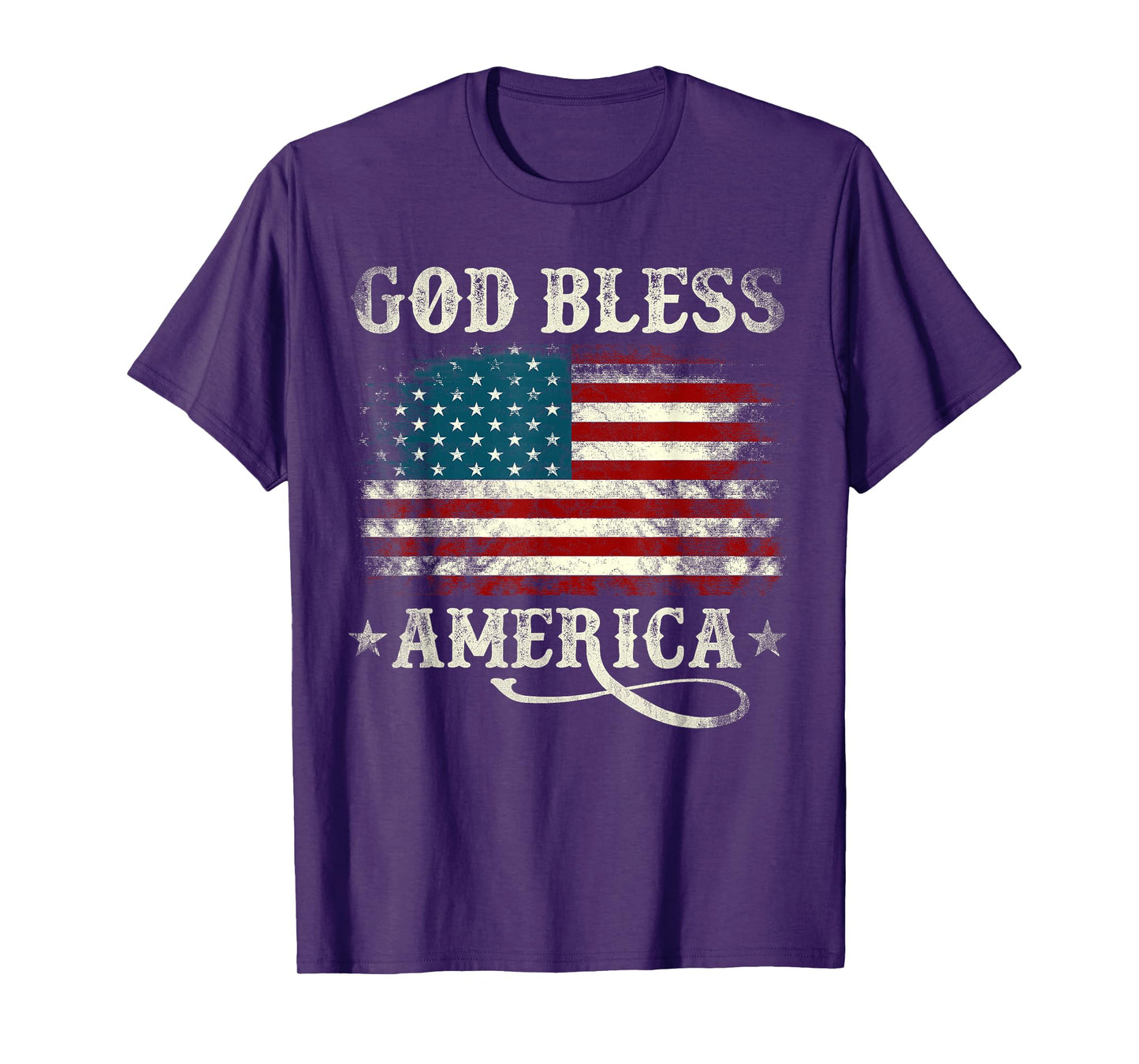 God Bless America USA Flag 4th of July Patriotic Men Women T-Shirt