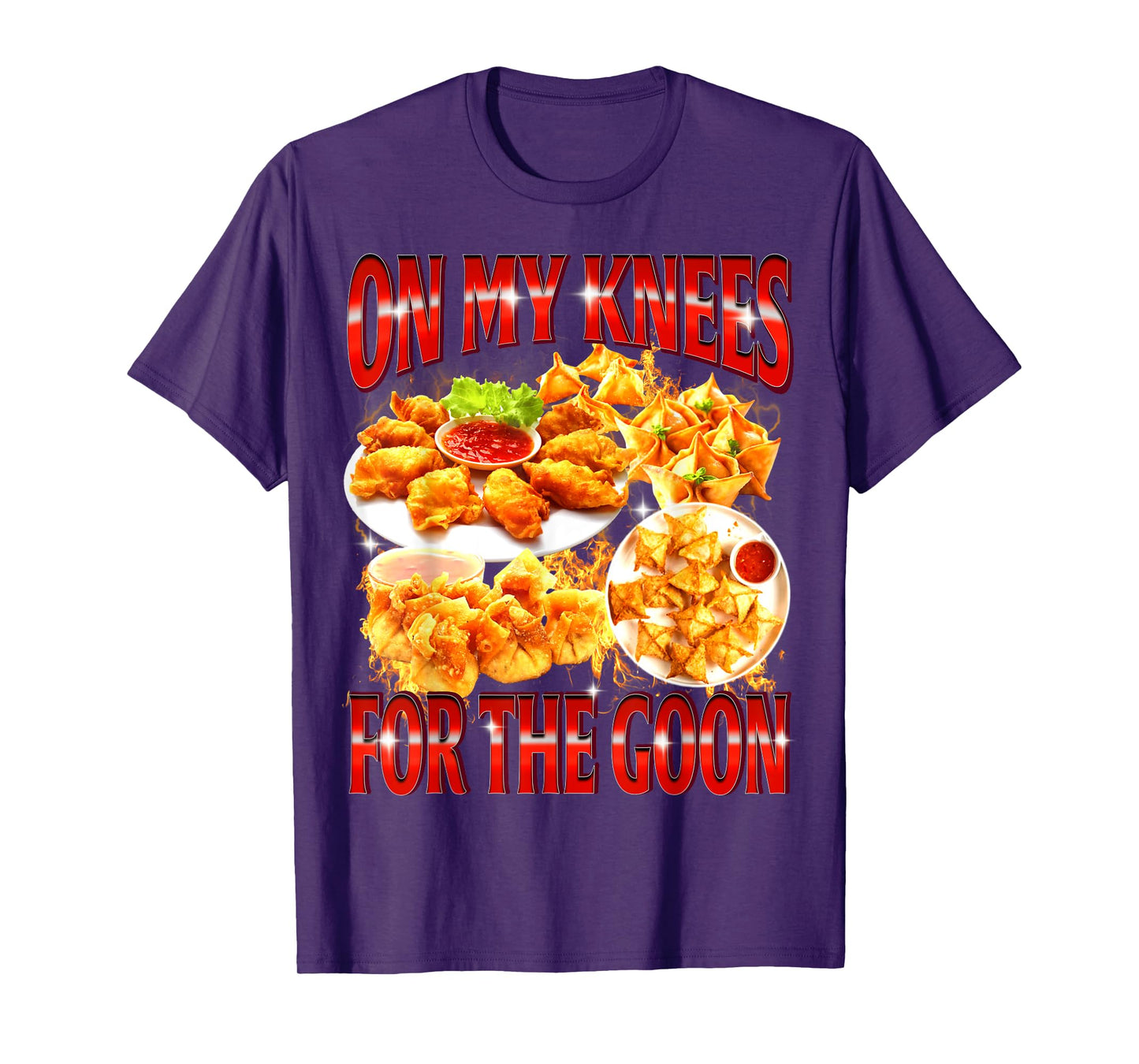 On My Knees for The Goon Funny Crab Rangoon Bootleg Meme T-Shirt