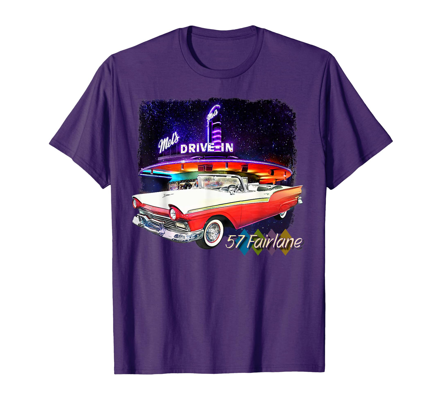 1957 57 fairlane, classic car art T-Shirt