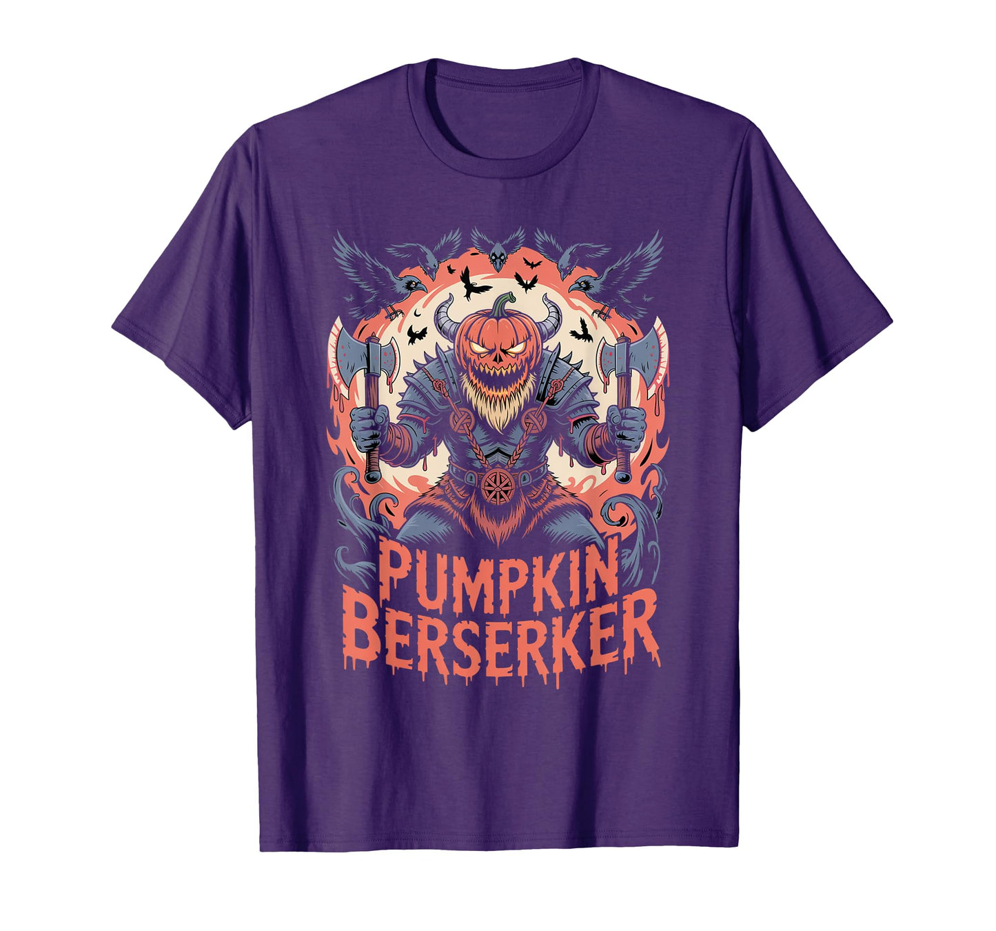 Funny Viking Halloween - Nordic Pumpkin Berserker T-Shirt