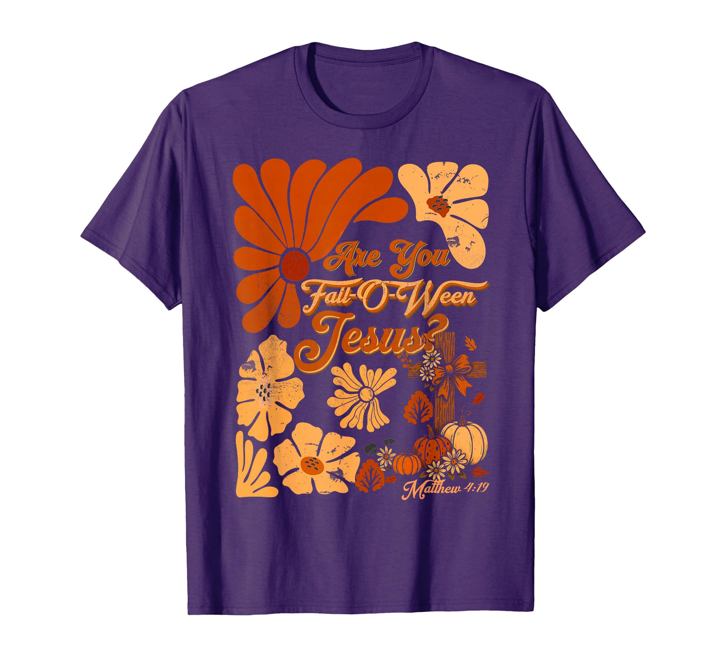 Boho Christian Fall Thanksgiving are You Fall-O-Ween Jesus T-Shirt