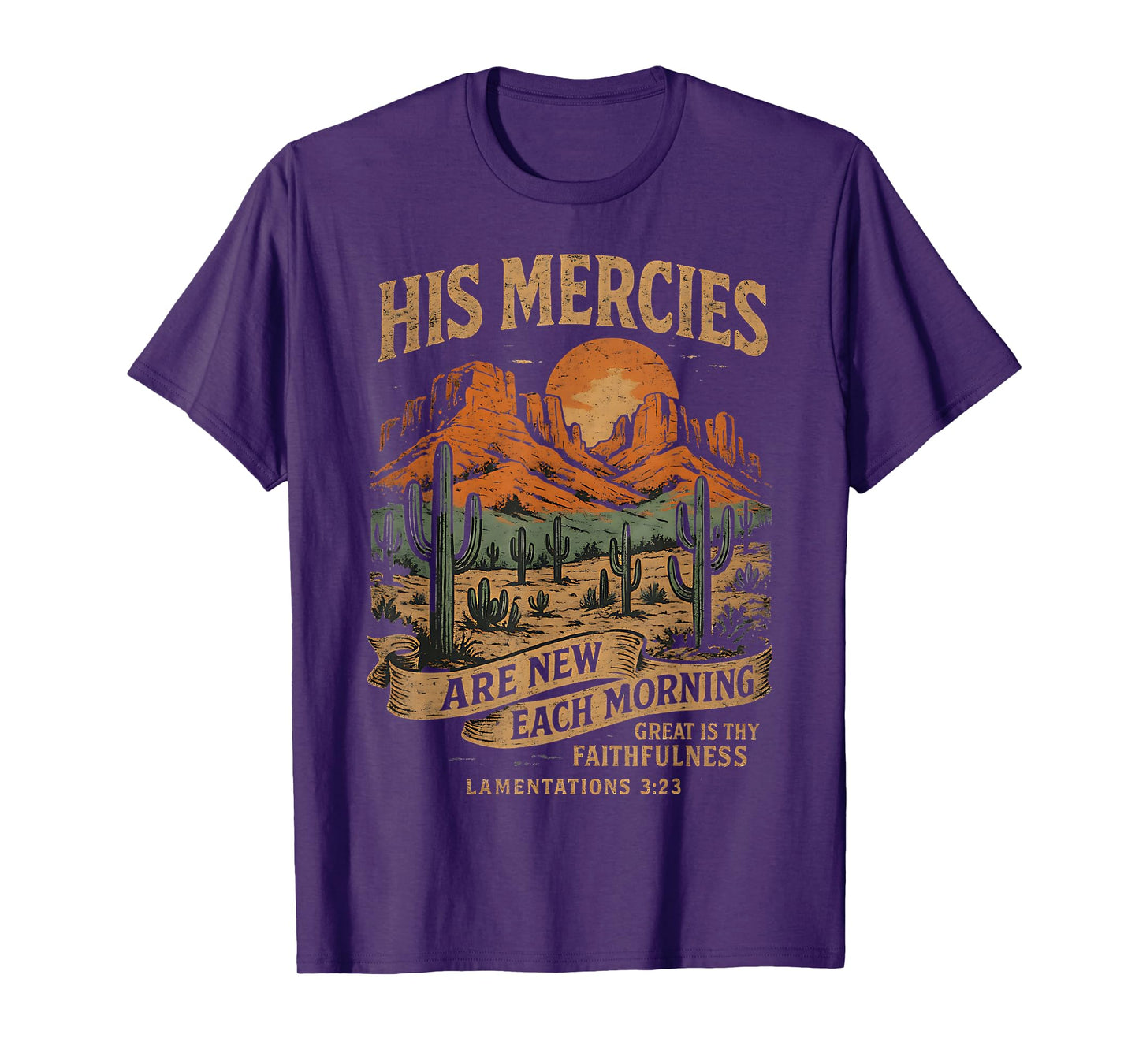 His Mercies Christian Jesus Faith Bible Verse Inspirational T-Shirt
