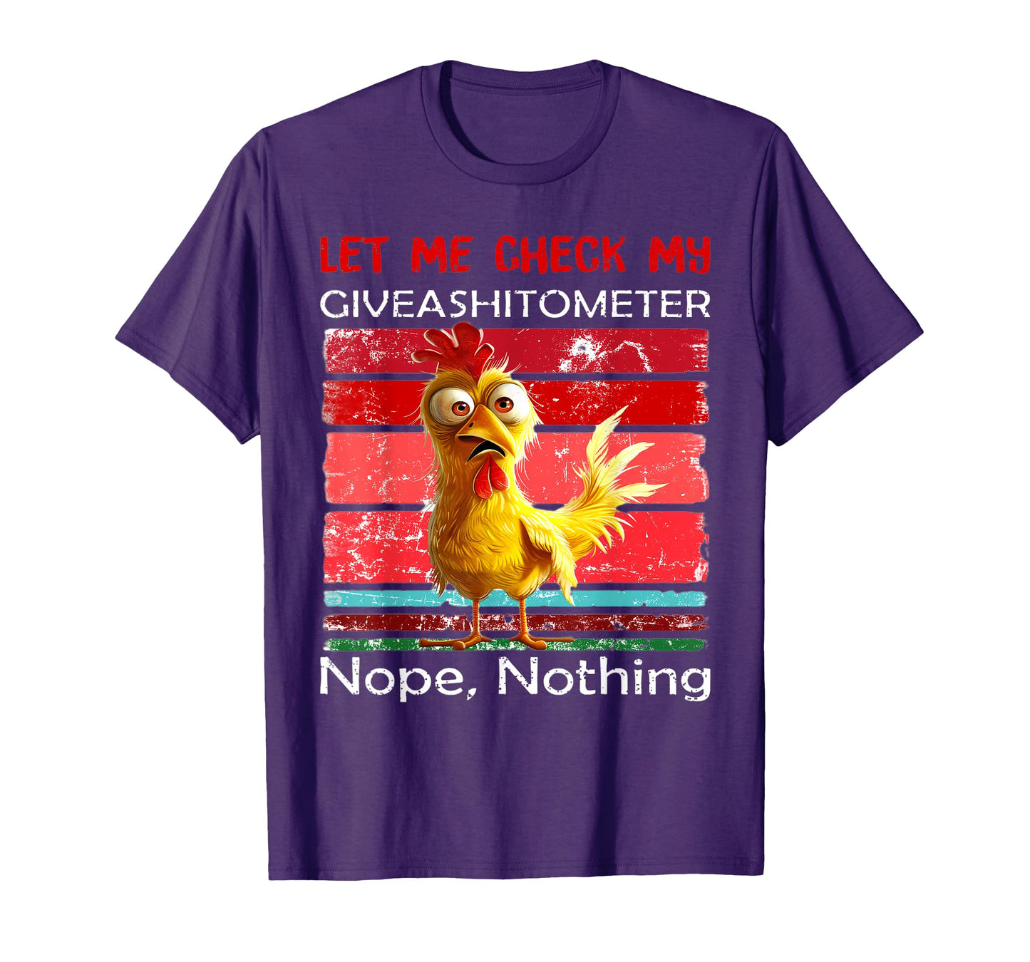 Let Me Check My Giveashitometer Nope Nothing Funny Retro T-Shirt