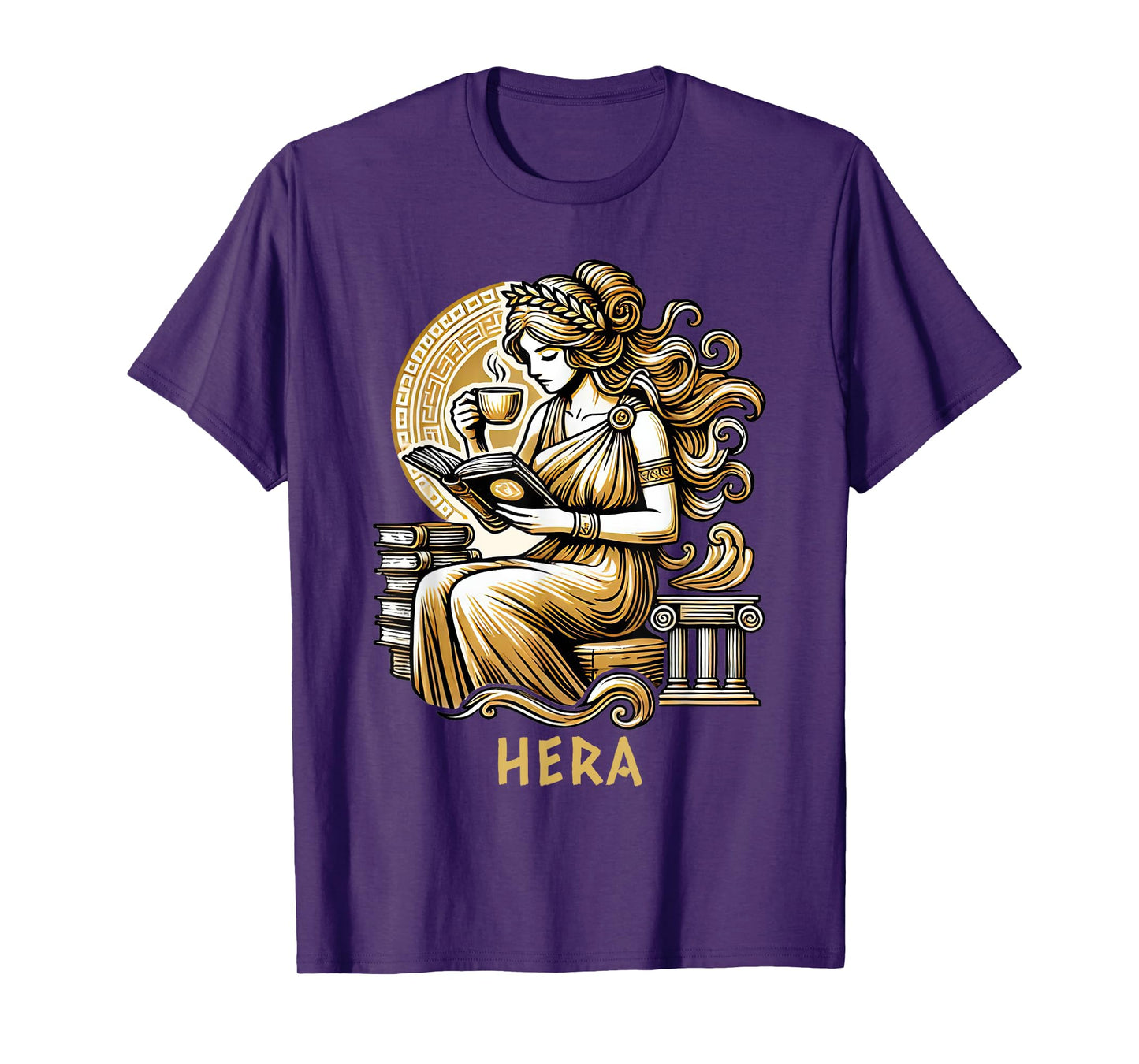 Goddess Hera Bookish Coffee Lover Ancient Greece T-Shirt