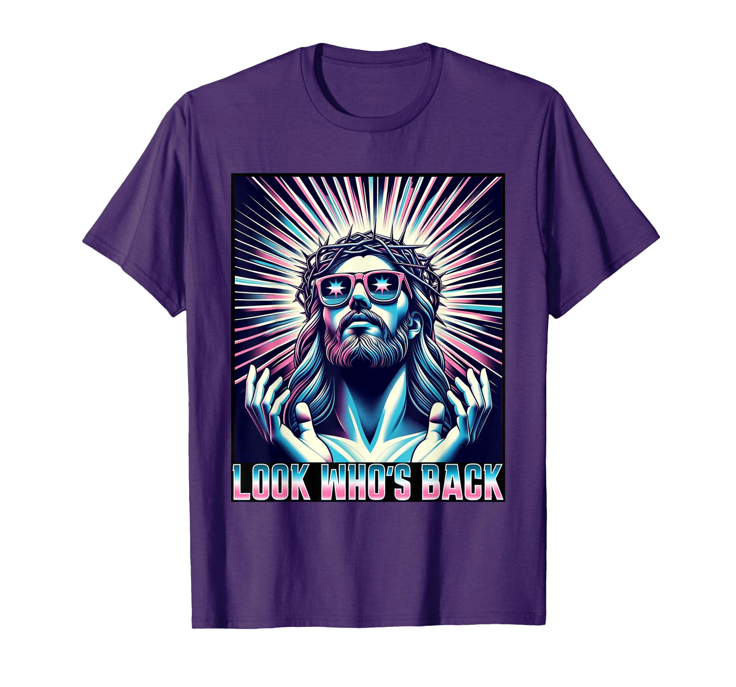 Funny Meme Quote Christian Humor Look Who's Back Jesus T-Shirt