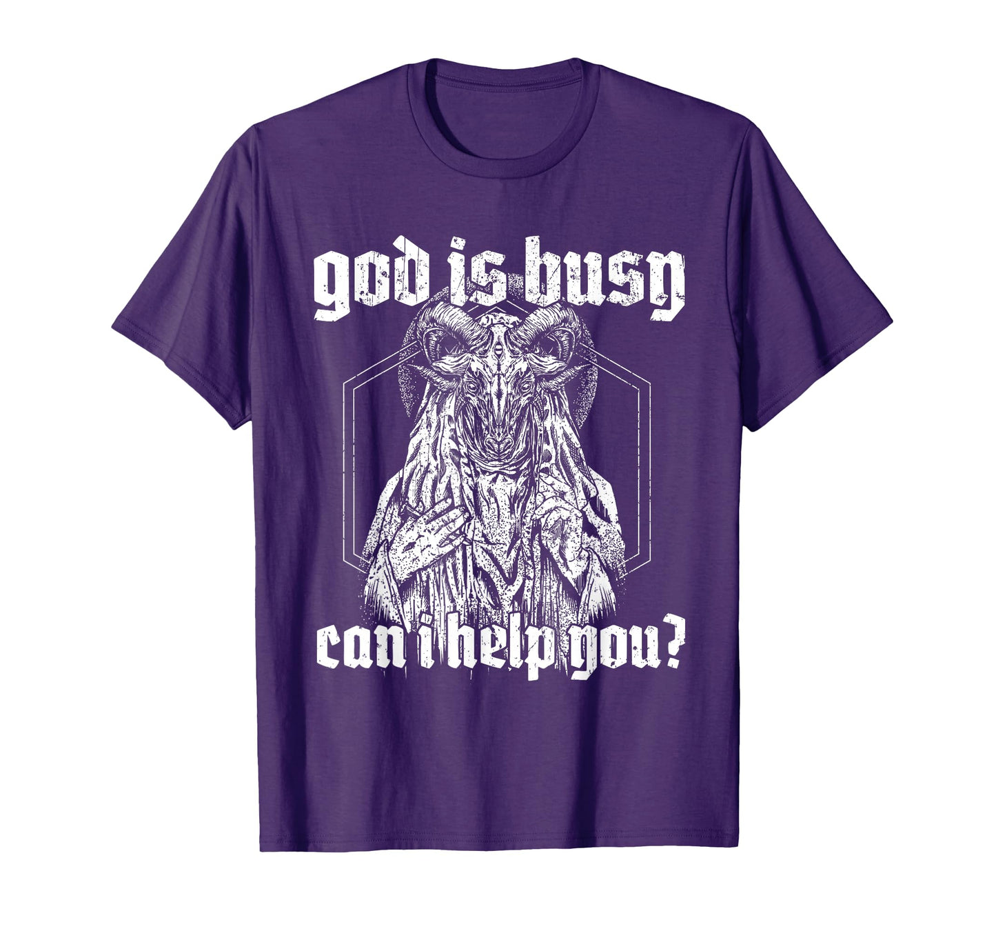 God Is Busy Can I Help You Baphomet T-Shirt