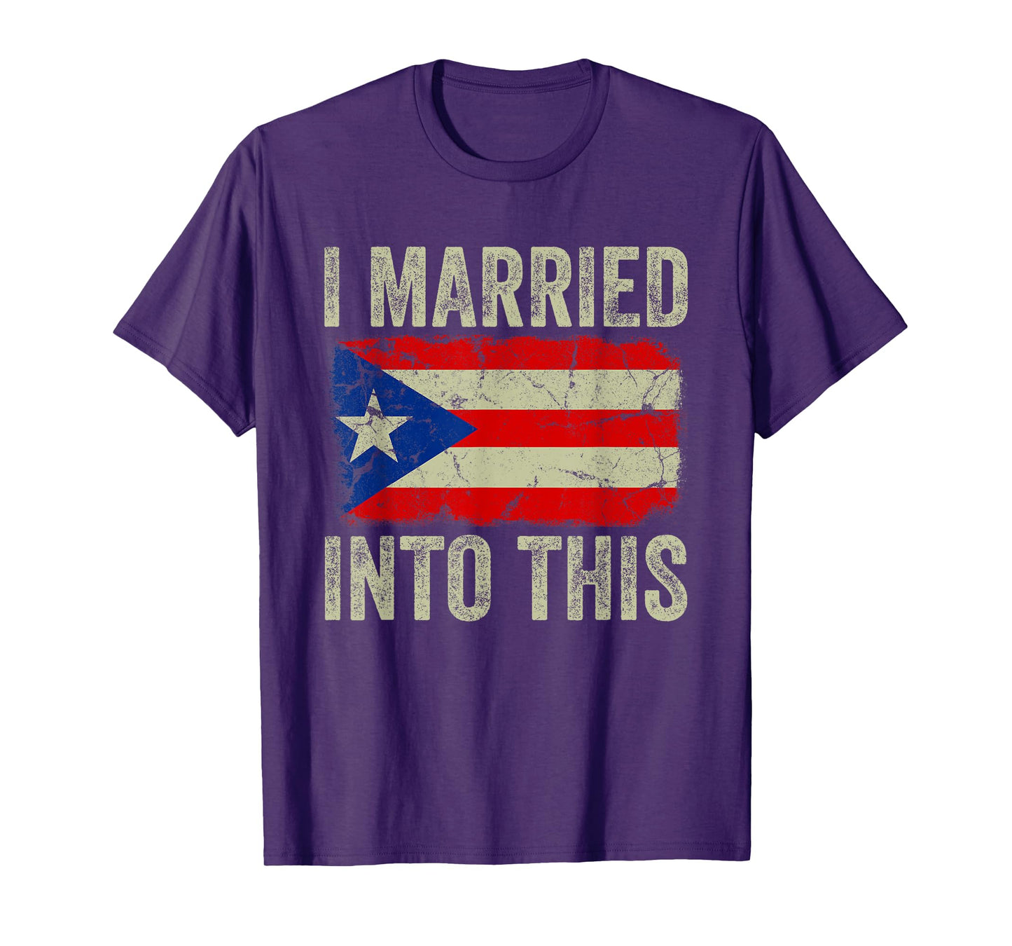 I Married Into This Puerto Rican Funny In Law Wedding Photo T-Shirt