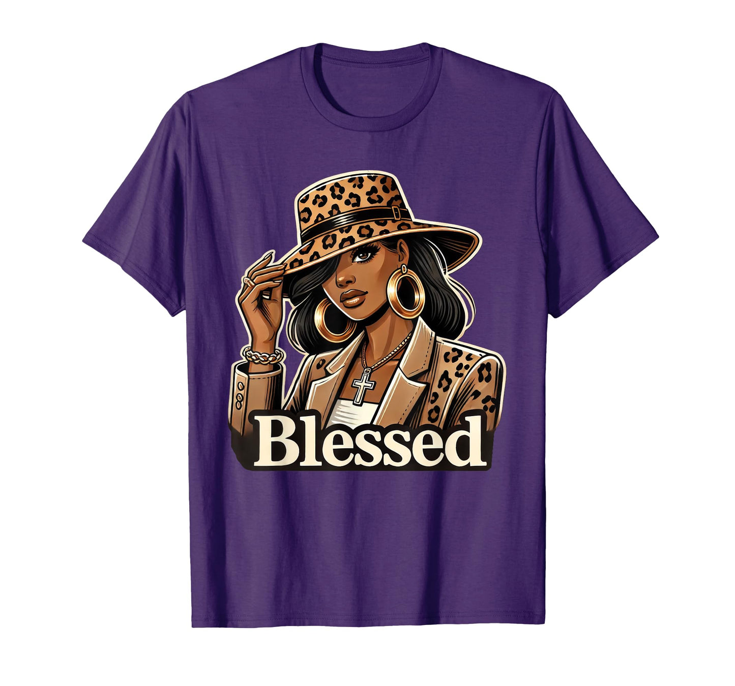 Blessed Black Cowgirl Western Swag African Christian Woman T-Shirt