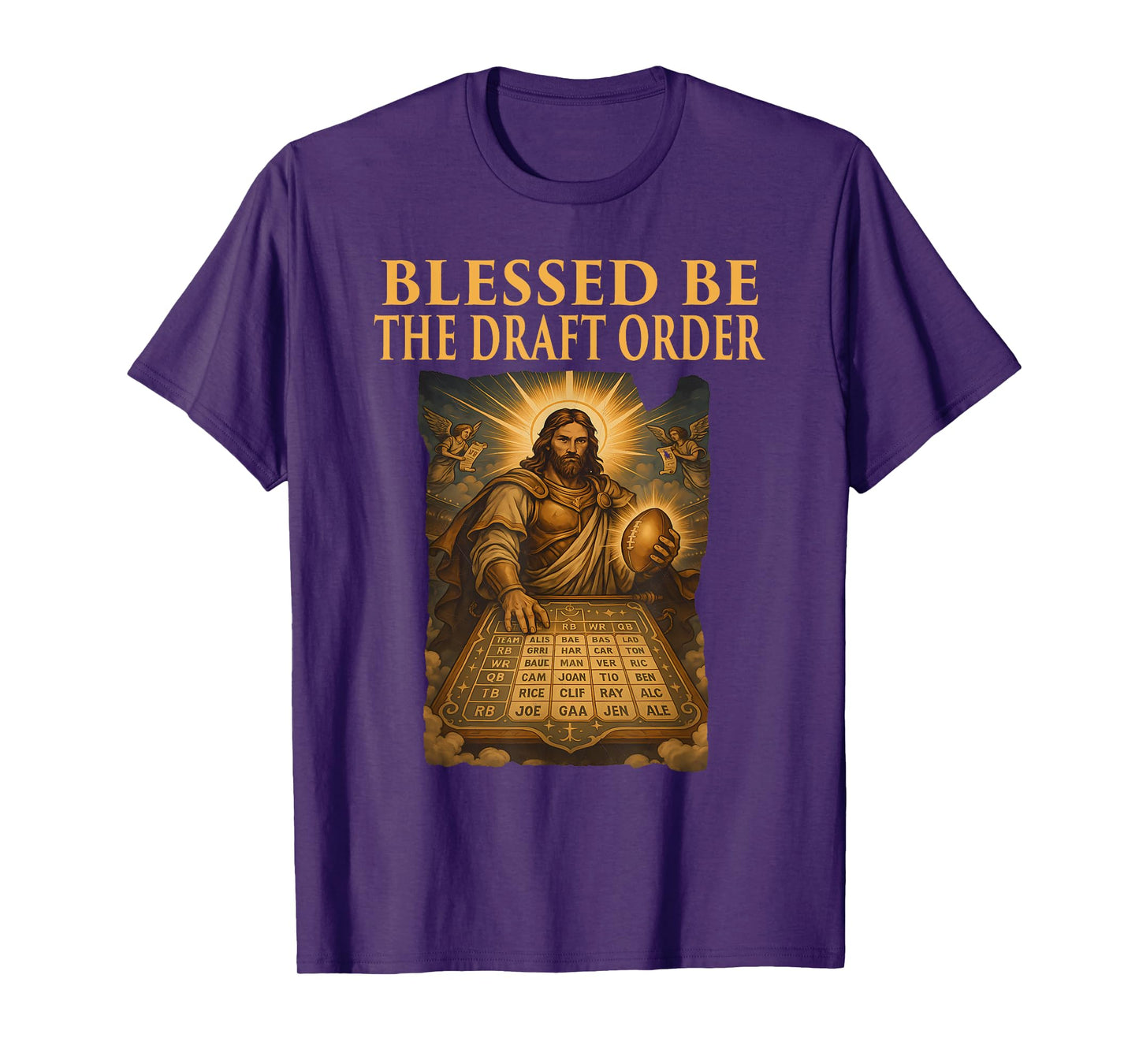 Blessed Be The Draft Order Funny Fantasy League T-Shirt