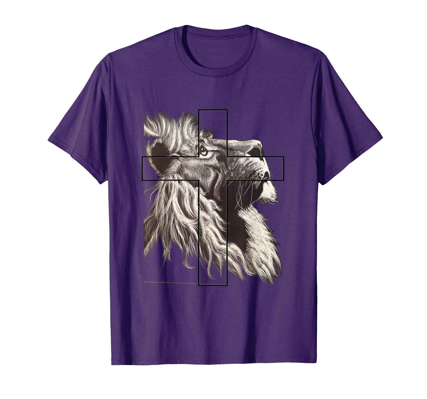 Jesus Lion of Tribe Judah Christian Cross T-Shirt
