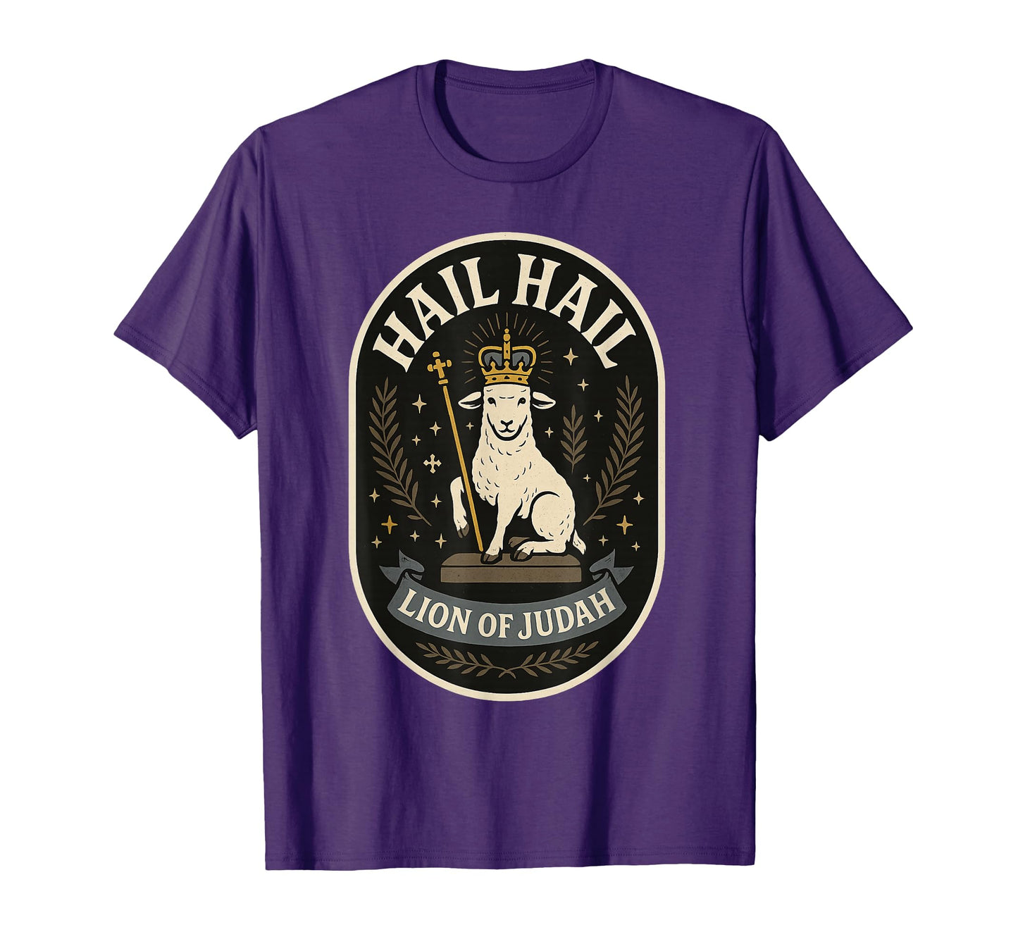 Hail Lion of Judah - Bold Emblem Jesus Christian Religious T-Shirt
